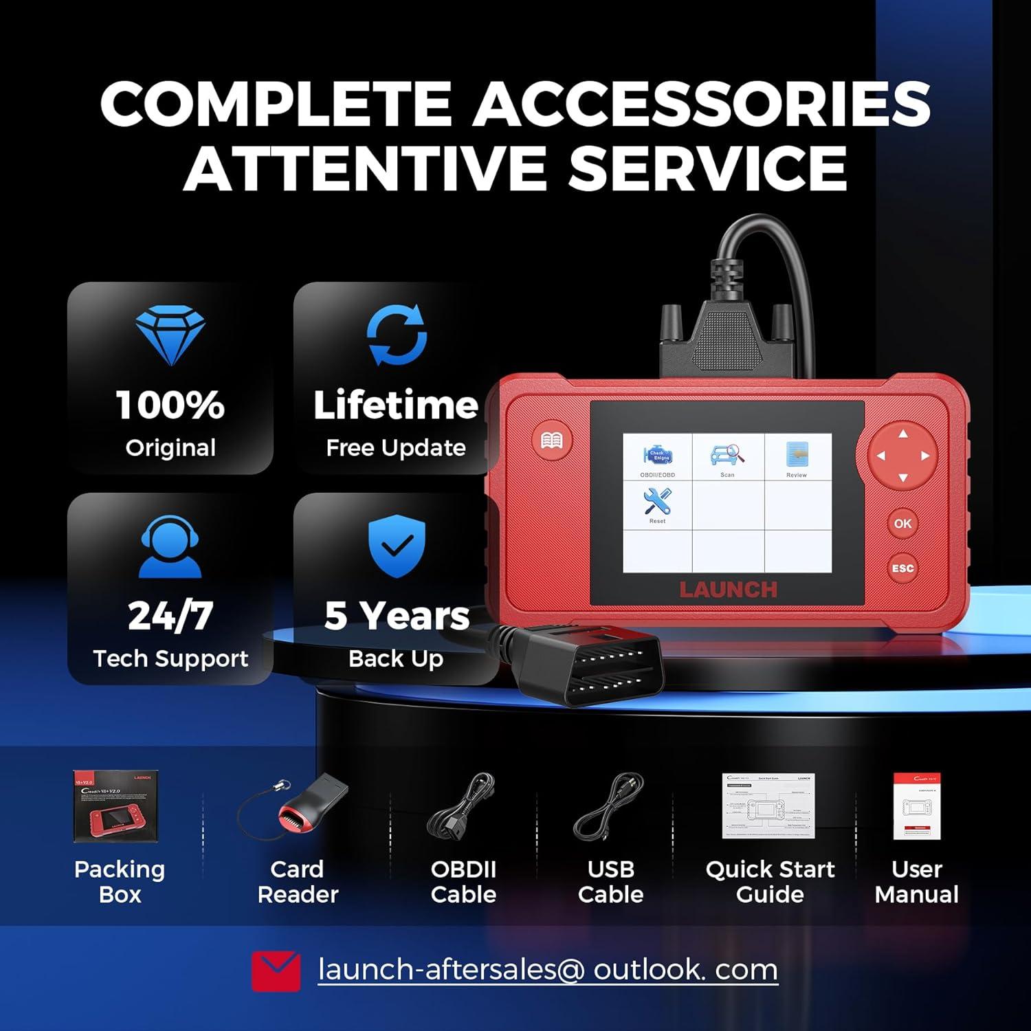 Lector de Códigos Automotriz LAUNCH Creader VII+ OBD2