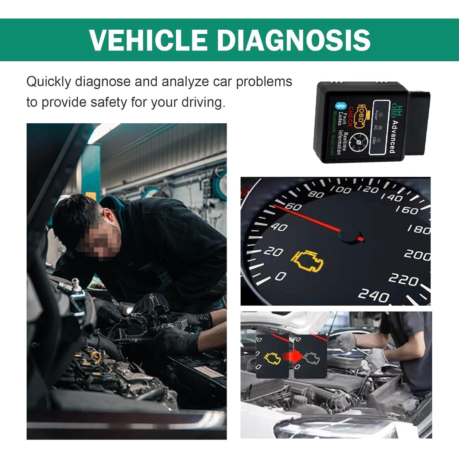 Lector de Códigos OBD2 Inalámbrico Bluetooth Downhill