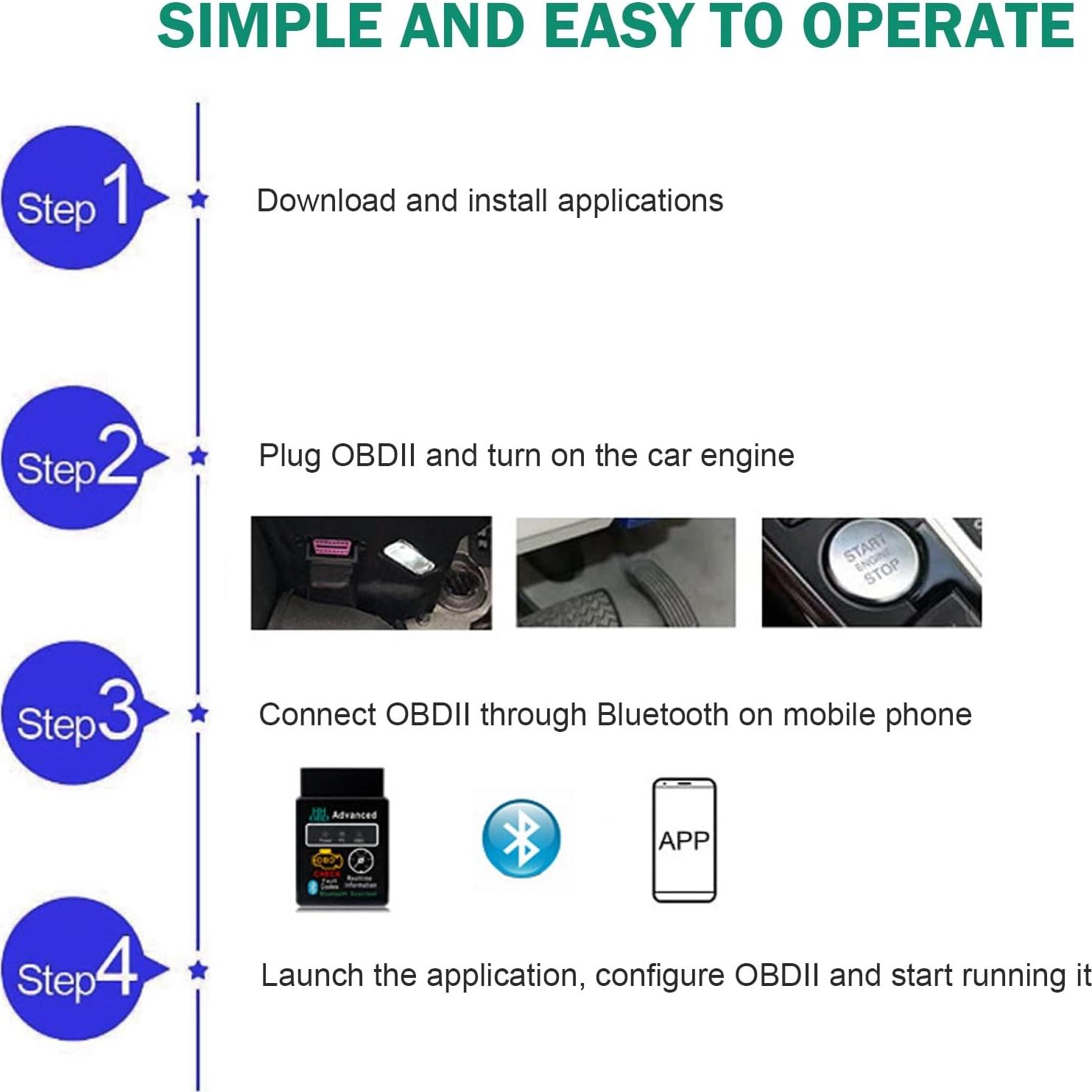 Lector de Códigos OBD2 Inalámbrico Bluetooth Downhill