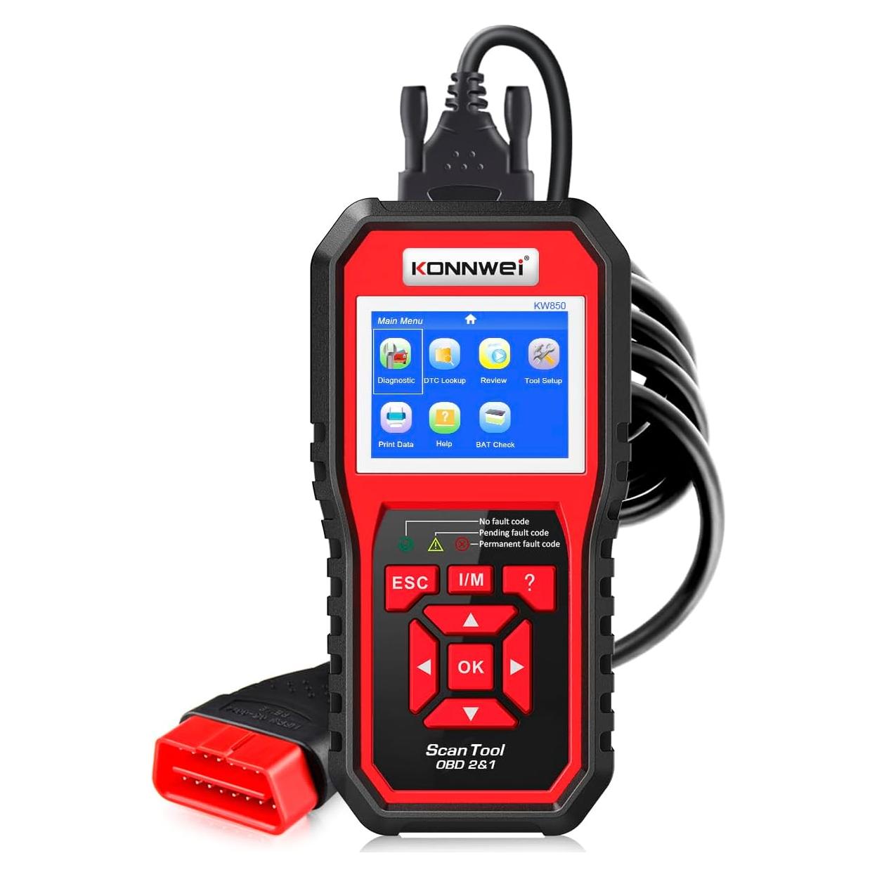 Escáner OBD2 KONNWEI KW850 Profesional para Autos 12V