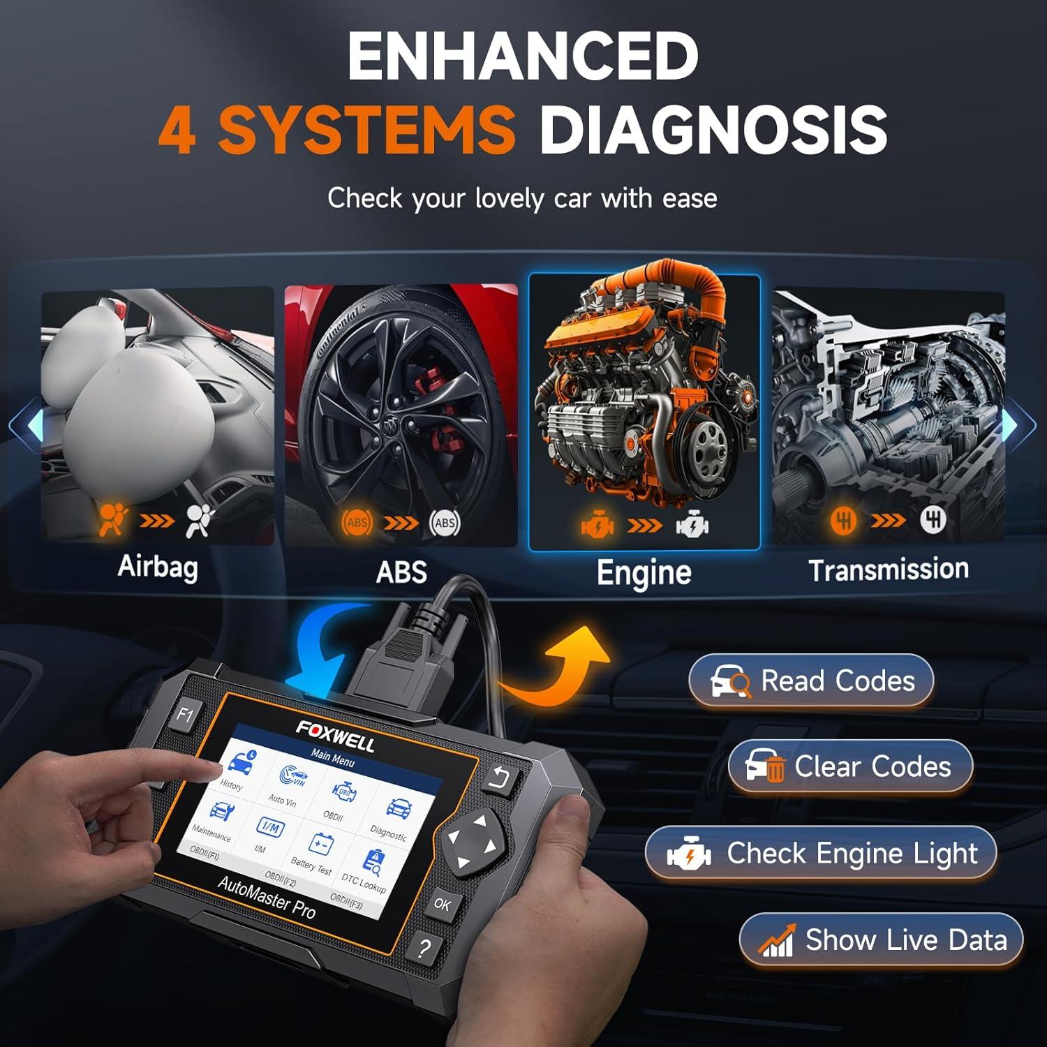 Escáner OBD2 Foxwell NT614 Elite - Diagnóstico Automotriz Completo