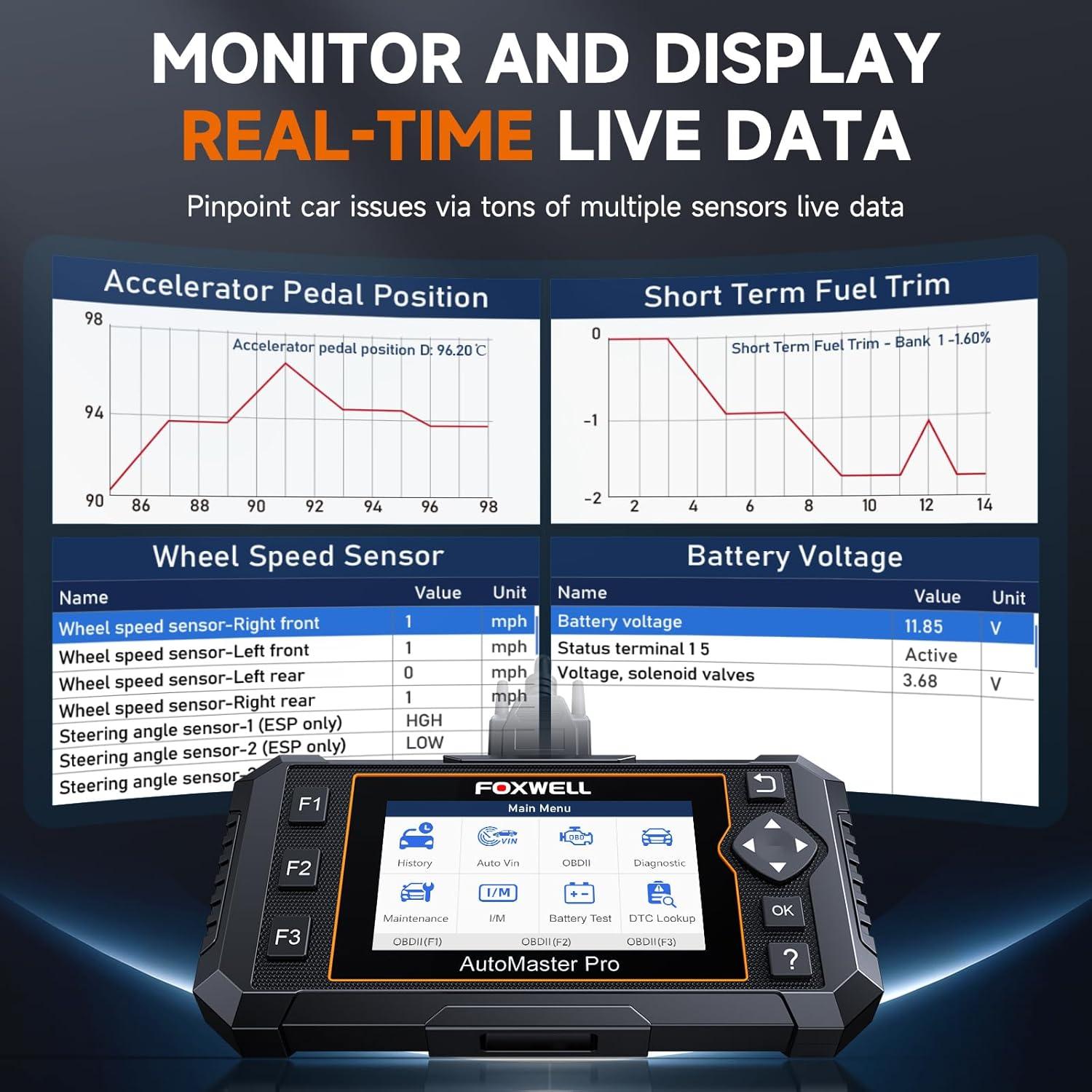 Escáner OBD2 Foxwell NT614 Elite - Diagnóstico Automotriz Completo