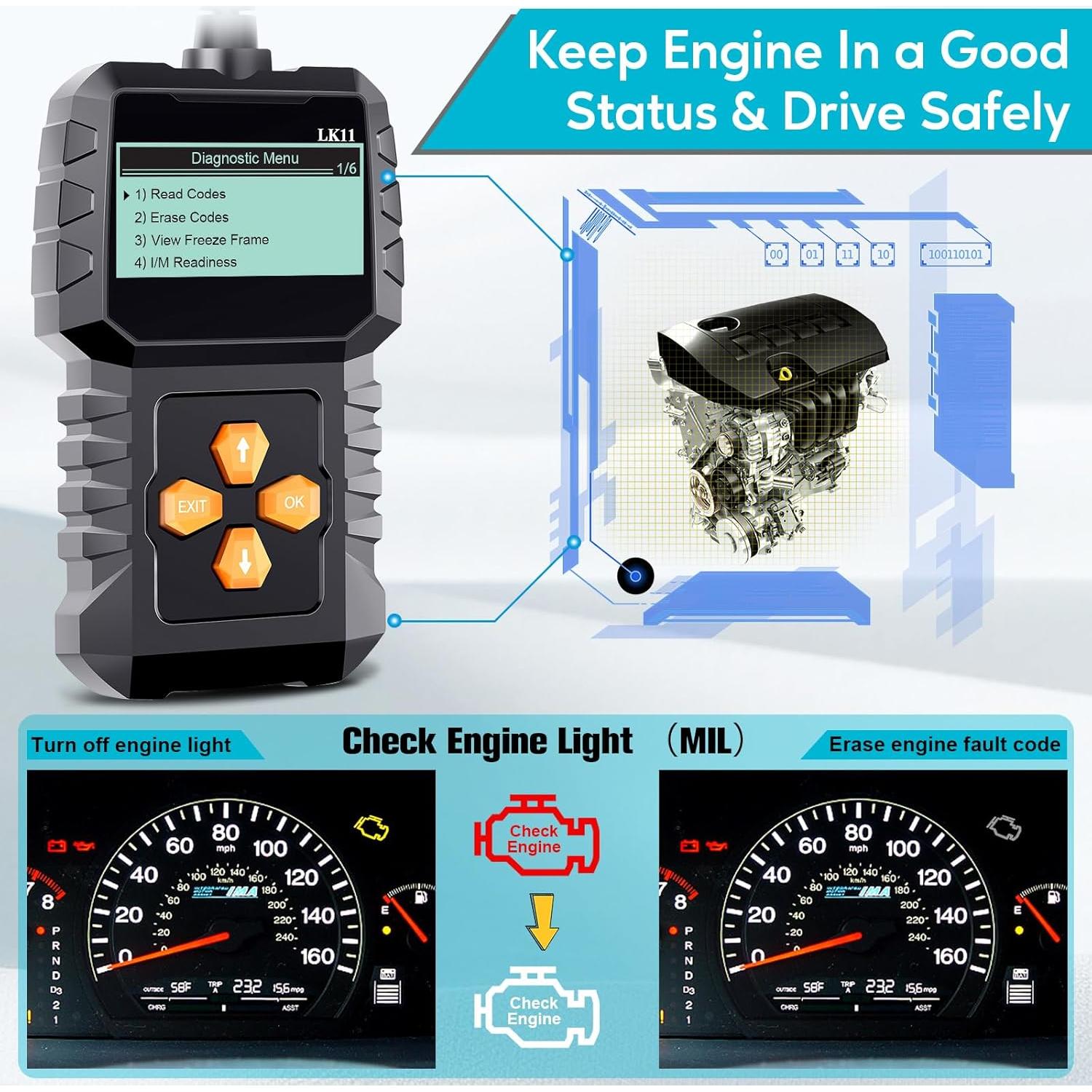 Escáner OBD2 LeeKooLuu LK11 - Diagnóstico Automotriz Plug & Play