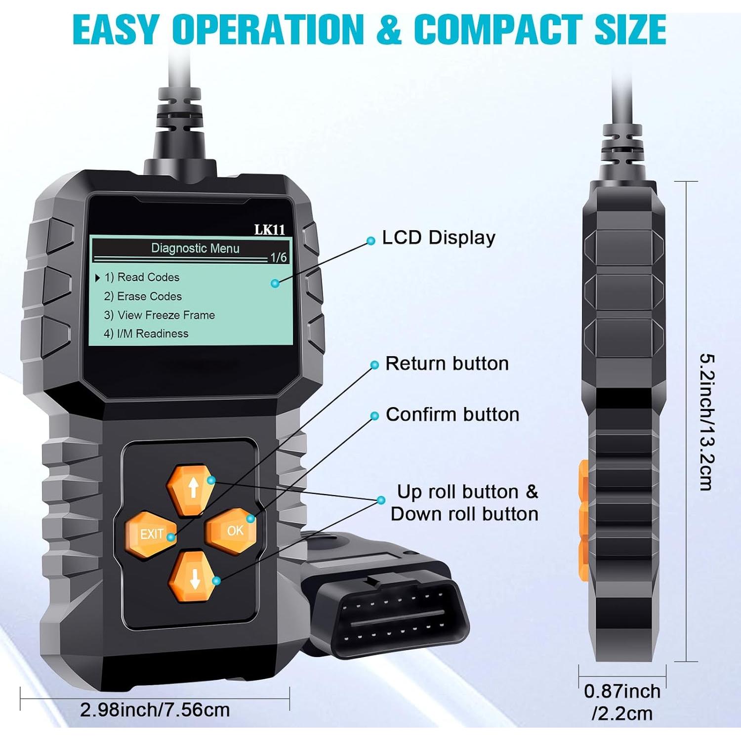 Escáner OBD2 LeeKooLuu LK11 - Diagnóstico Automotriz Plug & Play