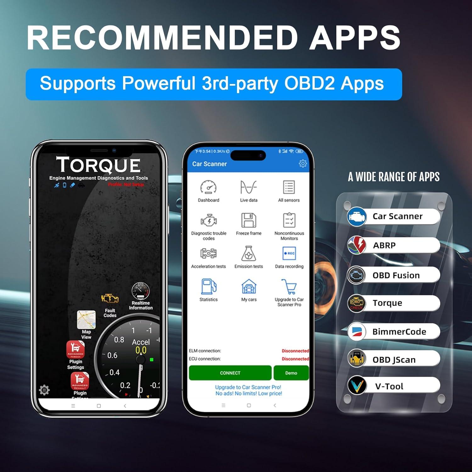 Adaptador OBD2 Bluetooth vLinker iCar Pro 2S para iOS/Android