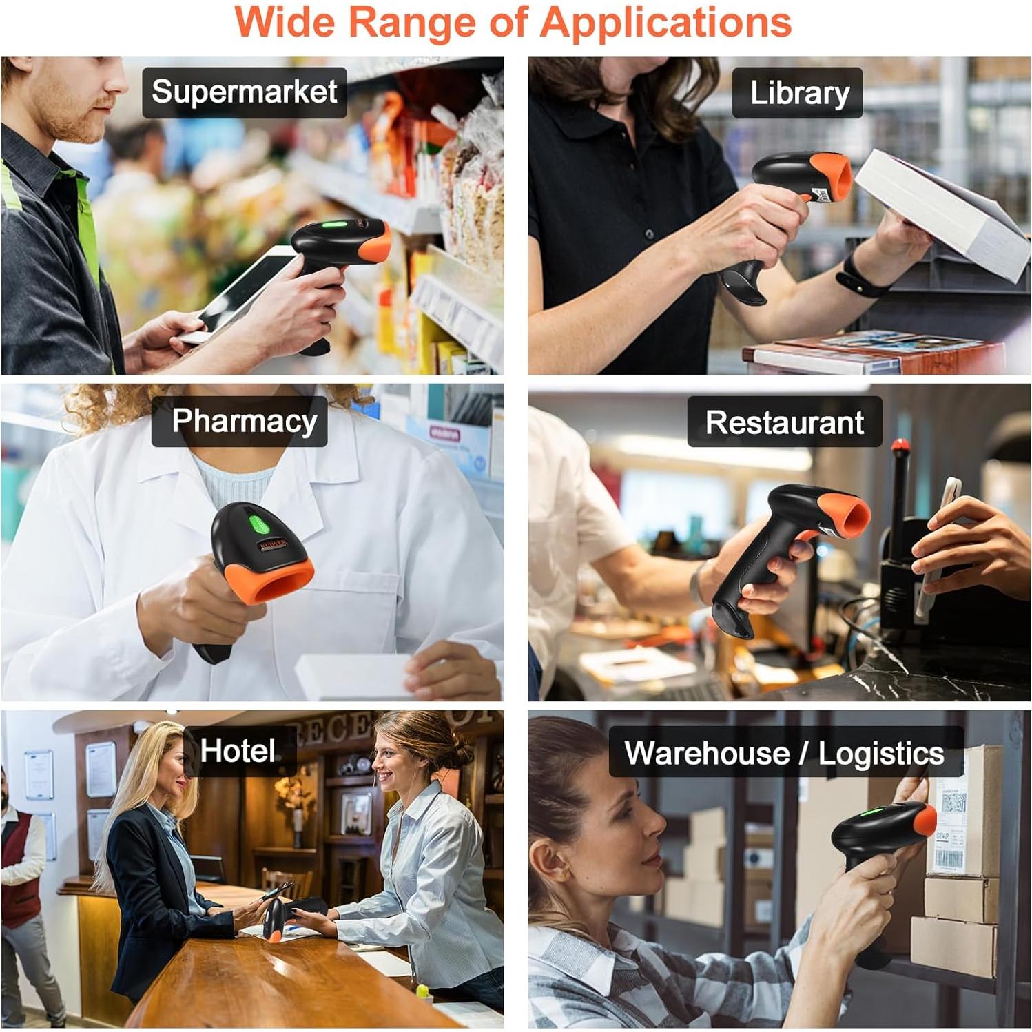 Escáner de Código de Barras Inalámbrico KUIIYER U2-B 2D Bluetooth