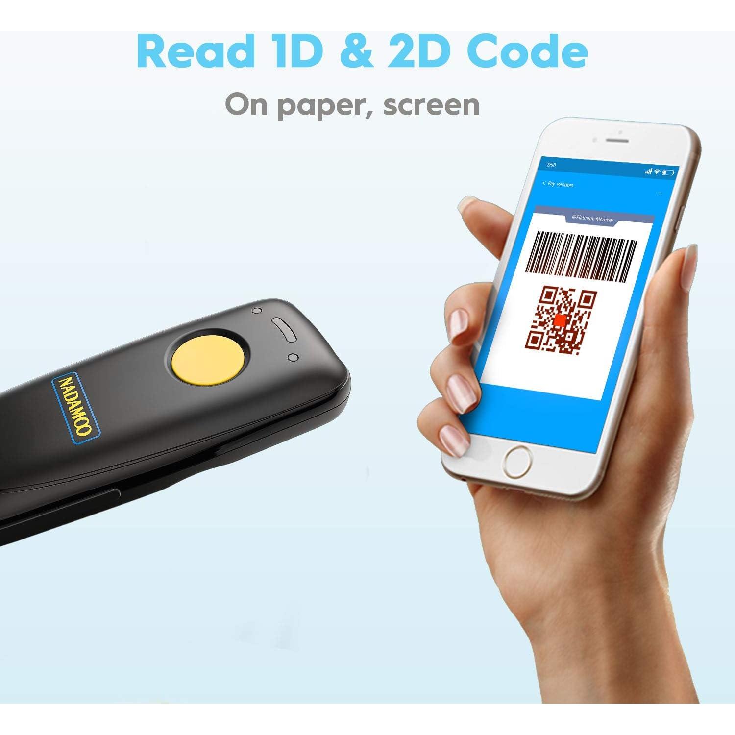 Escáner de Código de Barras Inalámbrico NADAMOO Bur3149 2D Bluetooth