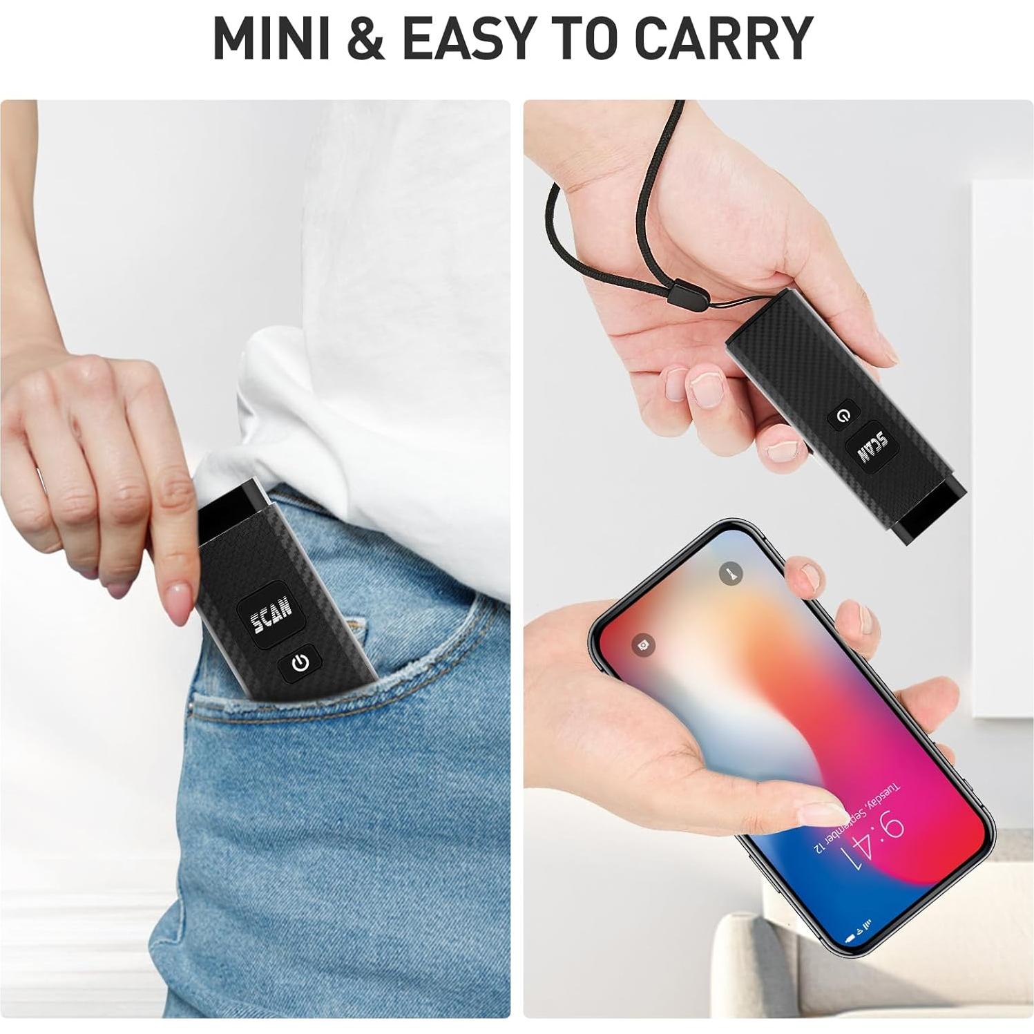 Bluetooth Barcode Scanner, ONEWSCAN Portable 1D 2D PDF417 Wireless Bar Code Scanners Support USB & Bluetooth & Wireless Connection Barcode Reader for Windows, Android, iOS, Tablets