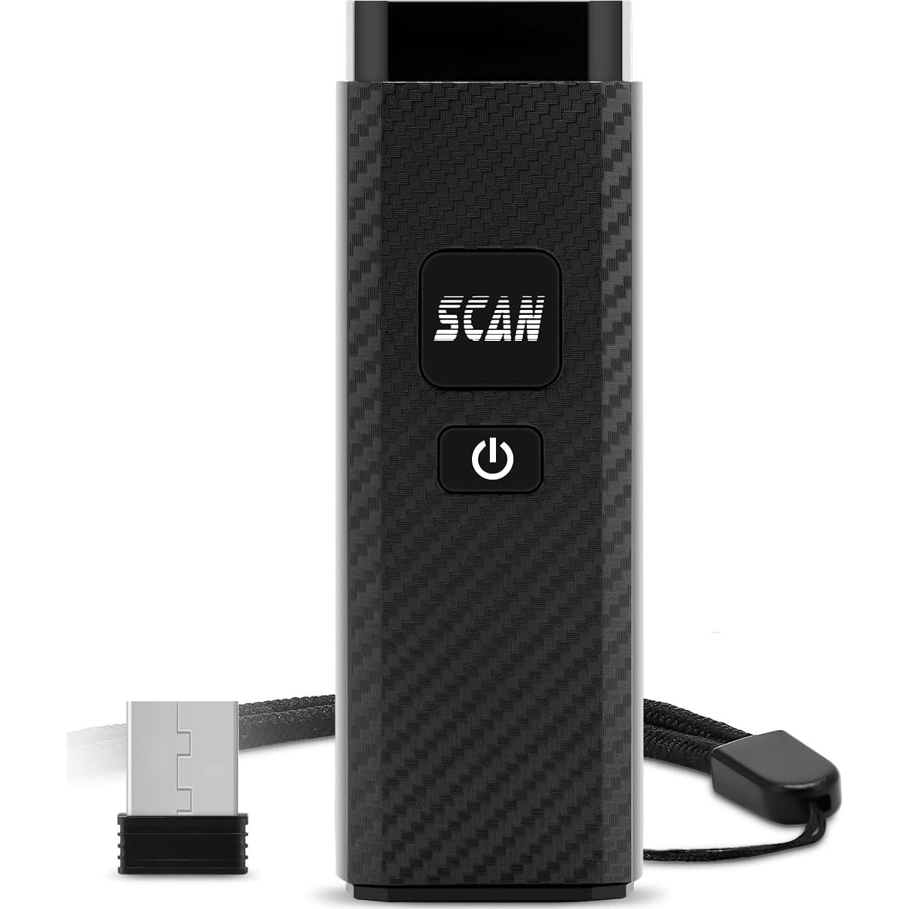 Bluetooth Barcode Scanner, ONEWSCAN Portable 1D 2D PDF417 Wireless Bar Code Scanners Support USB & Bluetooth & Wireless Connection Barcode Reader for Windows, Android, iOS, Tablets