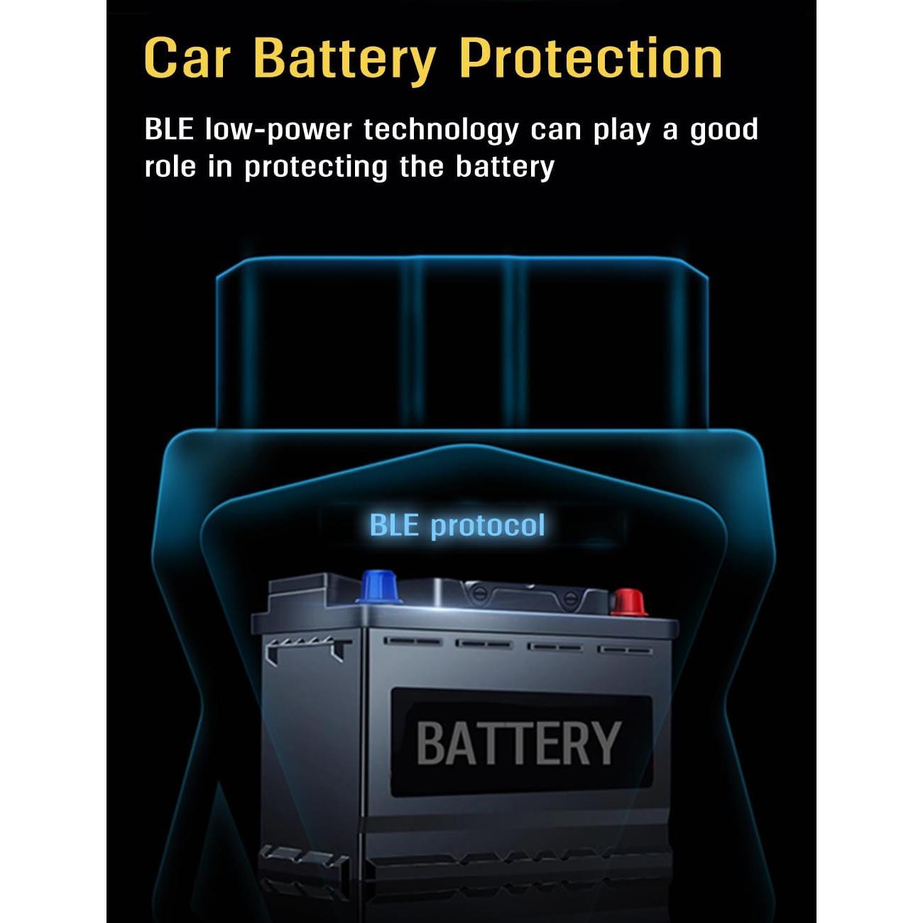 Escáner OBD2 Bluetooth FlyroadUp DA100 para iOS y Android