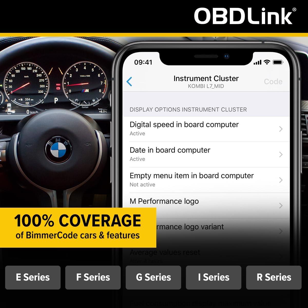 Adaptador OBD2 Bluetooth OBDLink CX para BMW y Mini
