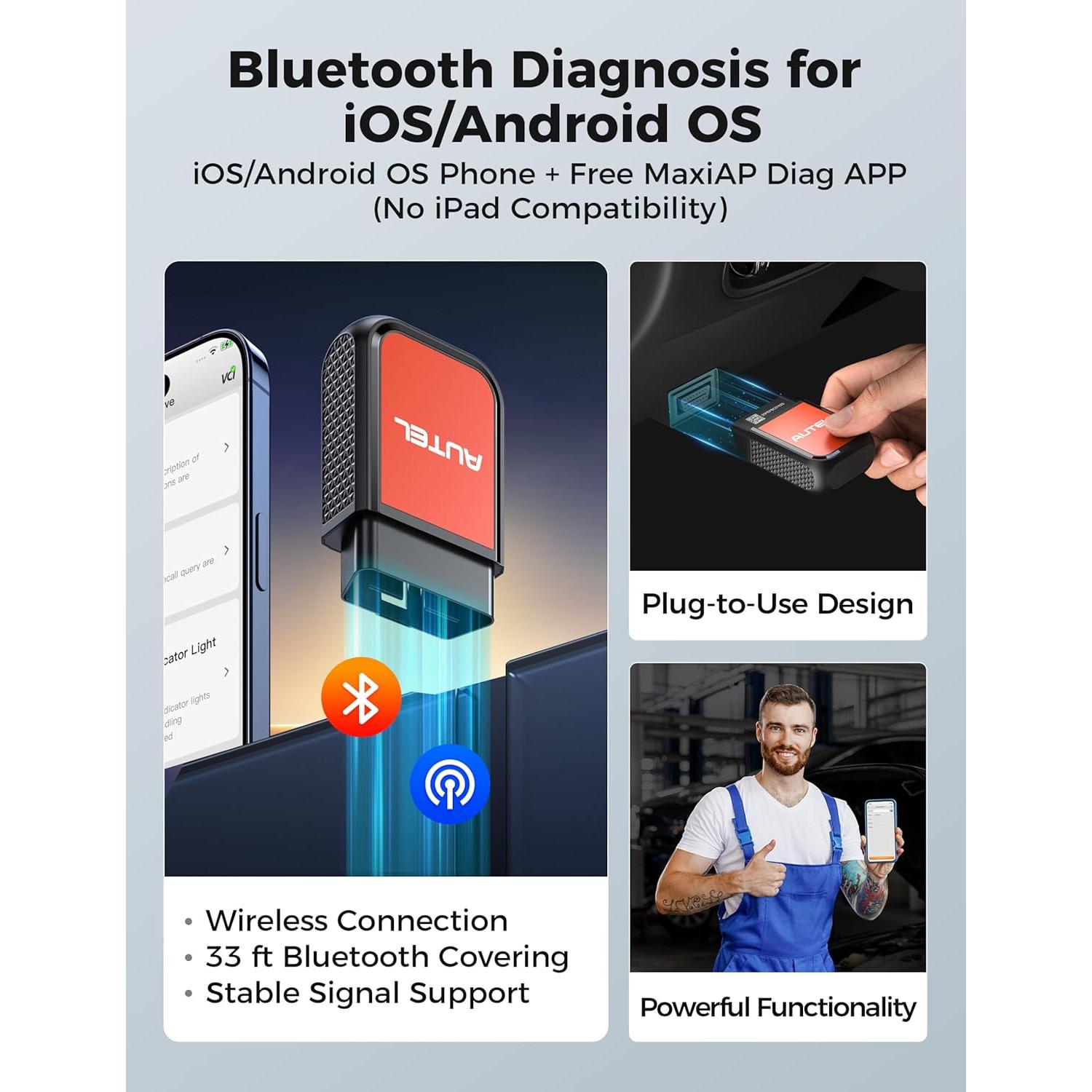 Lector de Códigos OBD2 Autel MaxiAP AP2500E Bluetooth