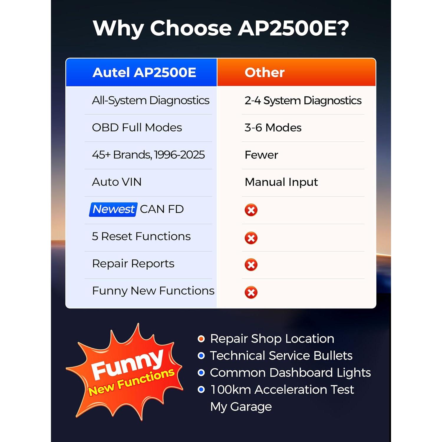 Lector de Códigos OBD2 Autel MaxiAP AP2500E Bluetooth