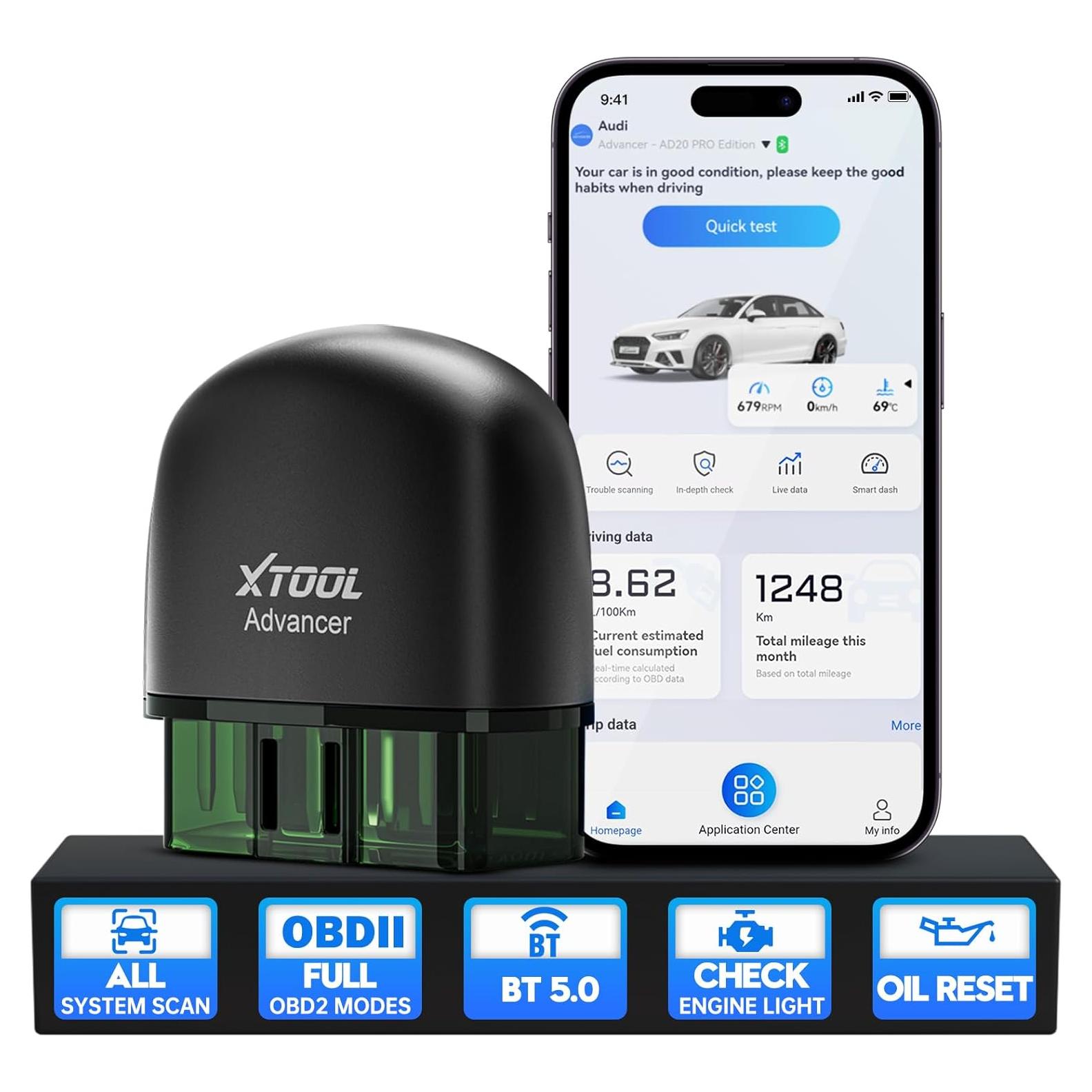 Escáner OBD2 Inalámbrico XTOOL Advancer AD20 Pro - Diagnóstico Completo