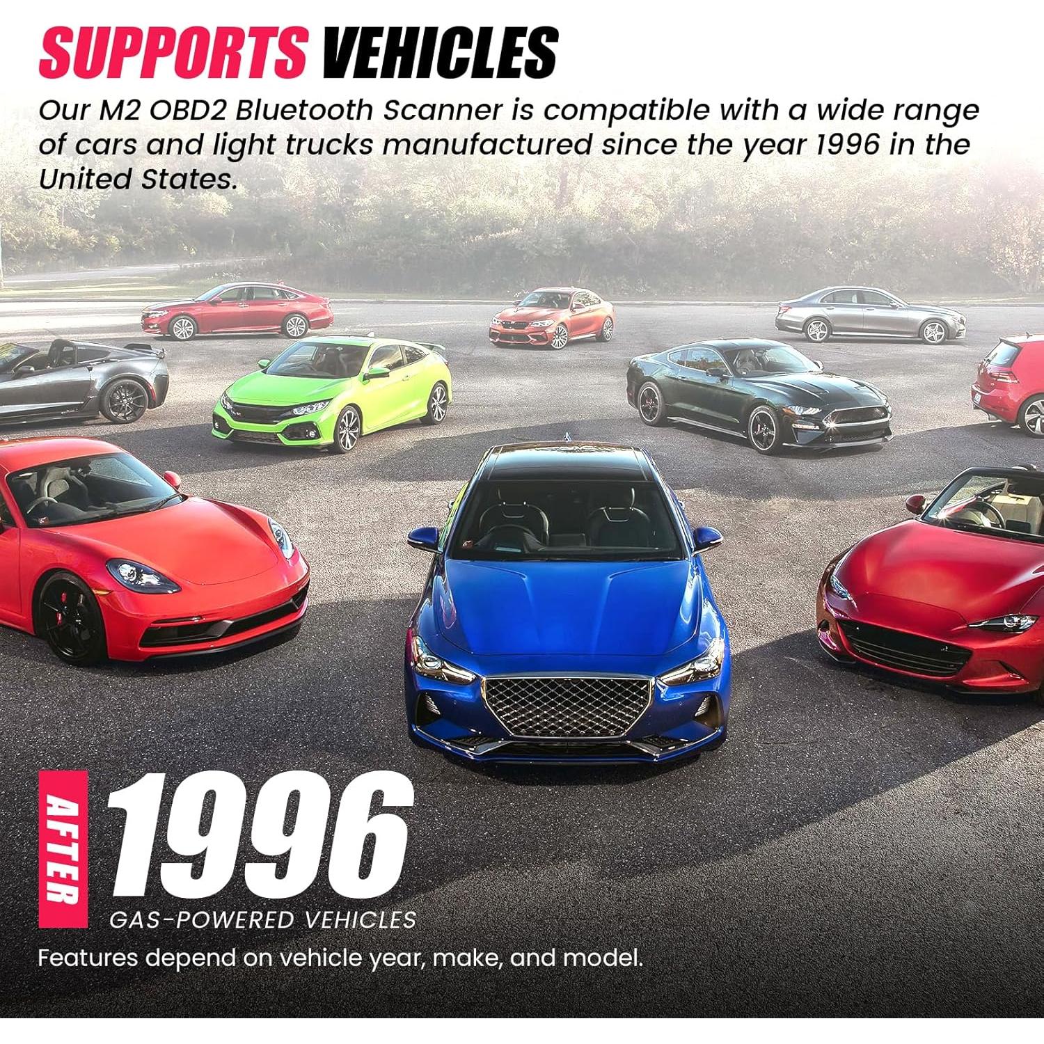 Escáner OBD2 Bluetooth FASLINK M2 para iPhone y Android