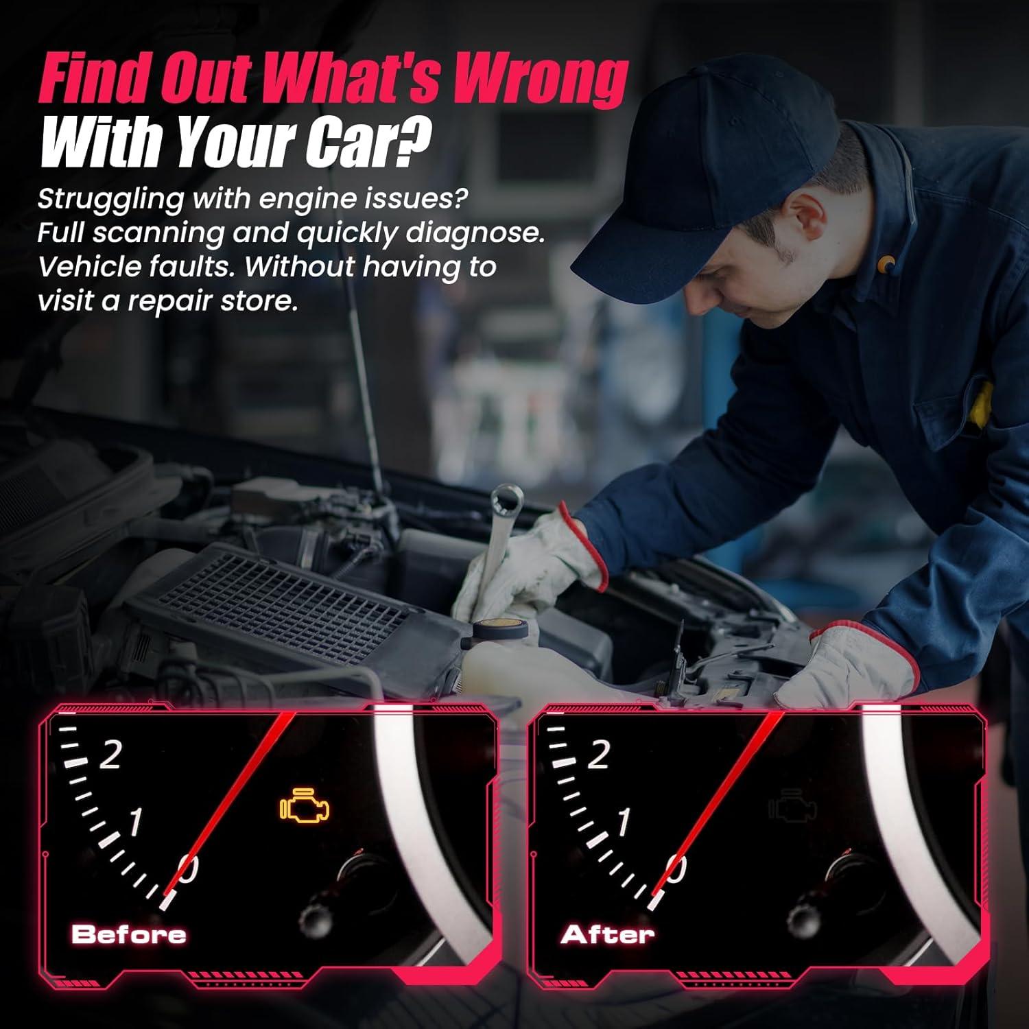 Escáner OBD2 Bluetooth FASLINK M2 para iPhone y Android