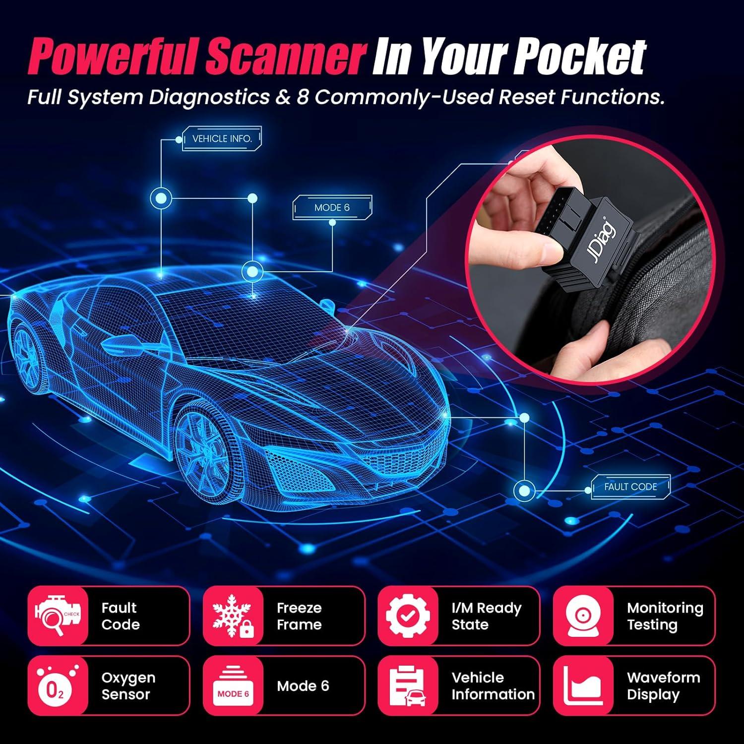 Escáner OBD2 Bluetooth FASLINK M2 para iPhone y Android