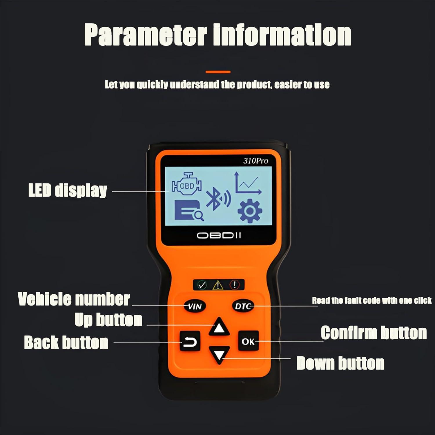 Escáner OBD2 Bluetooth GJYiauo 310Pro para Diagnóstico de Vehículos