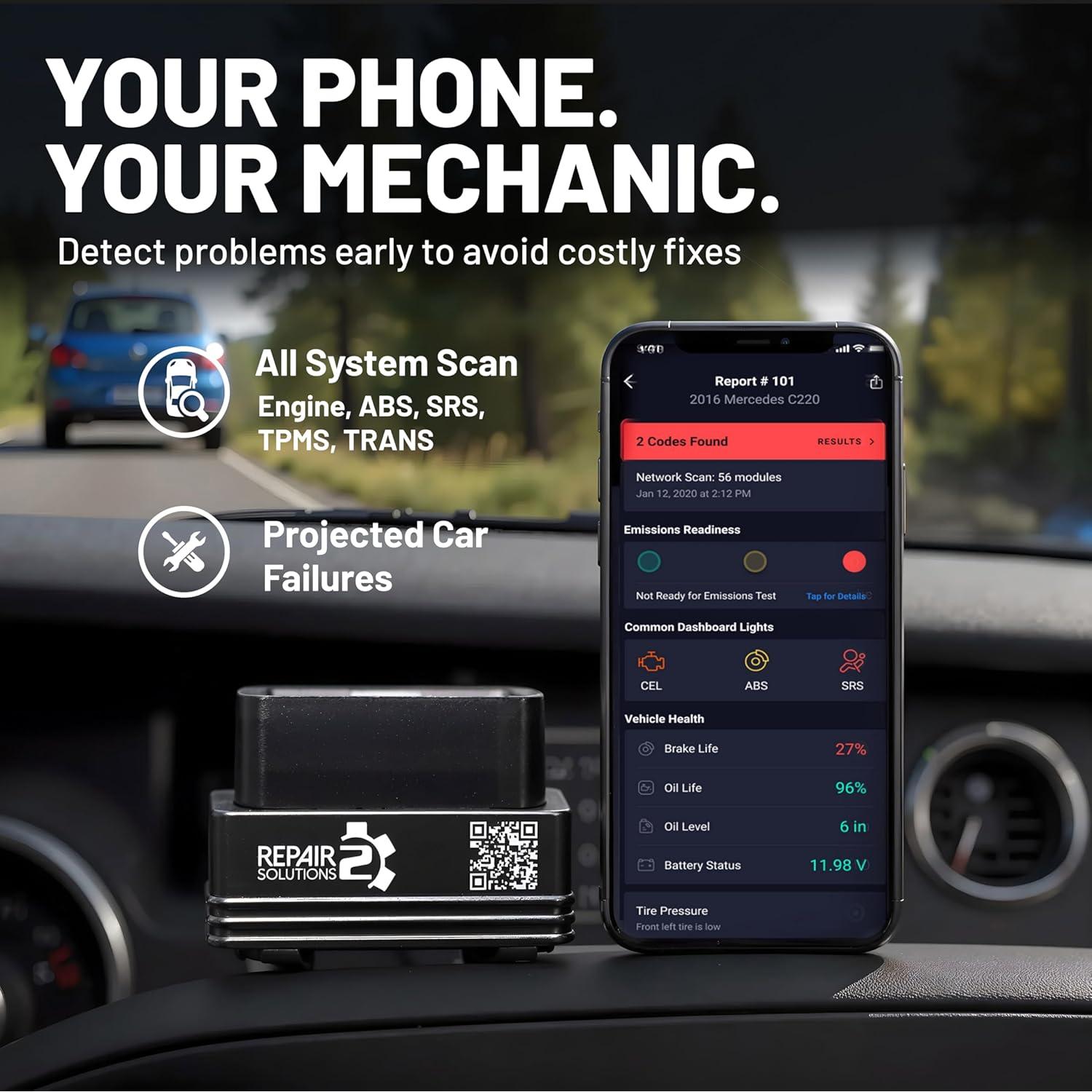 Escáner OBD2 Innova 1000 Bluetooth para iPhone y Android