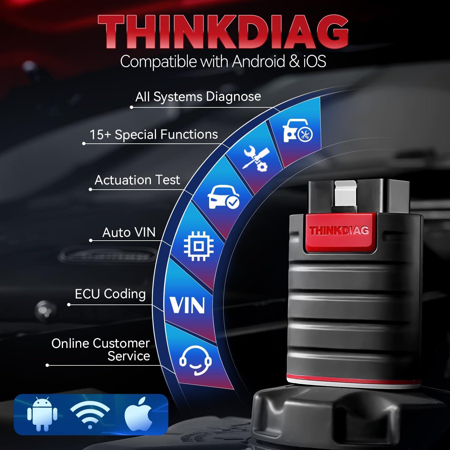 Escáner OBD2 Bluetooth Thinkdiag - Diagnóstico Completo 15+ Funciones