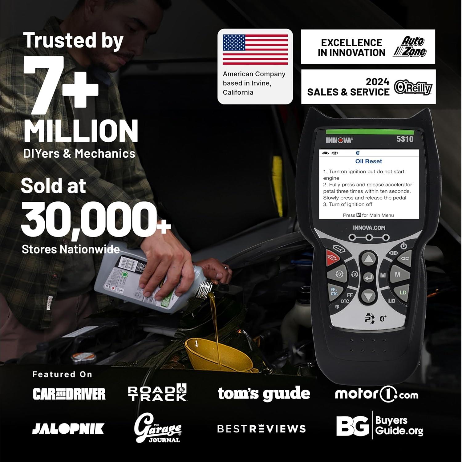 Escáner OBD2 Innova 5310 - Lector de Códigos ABS y SRS