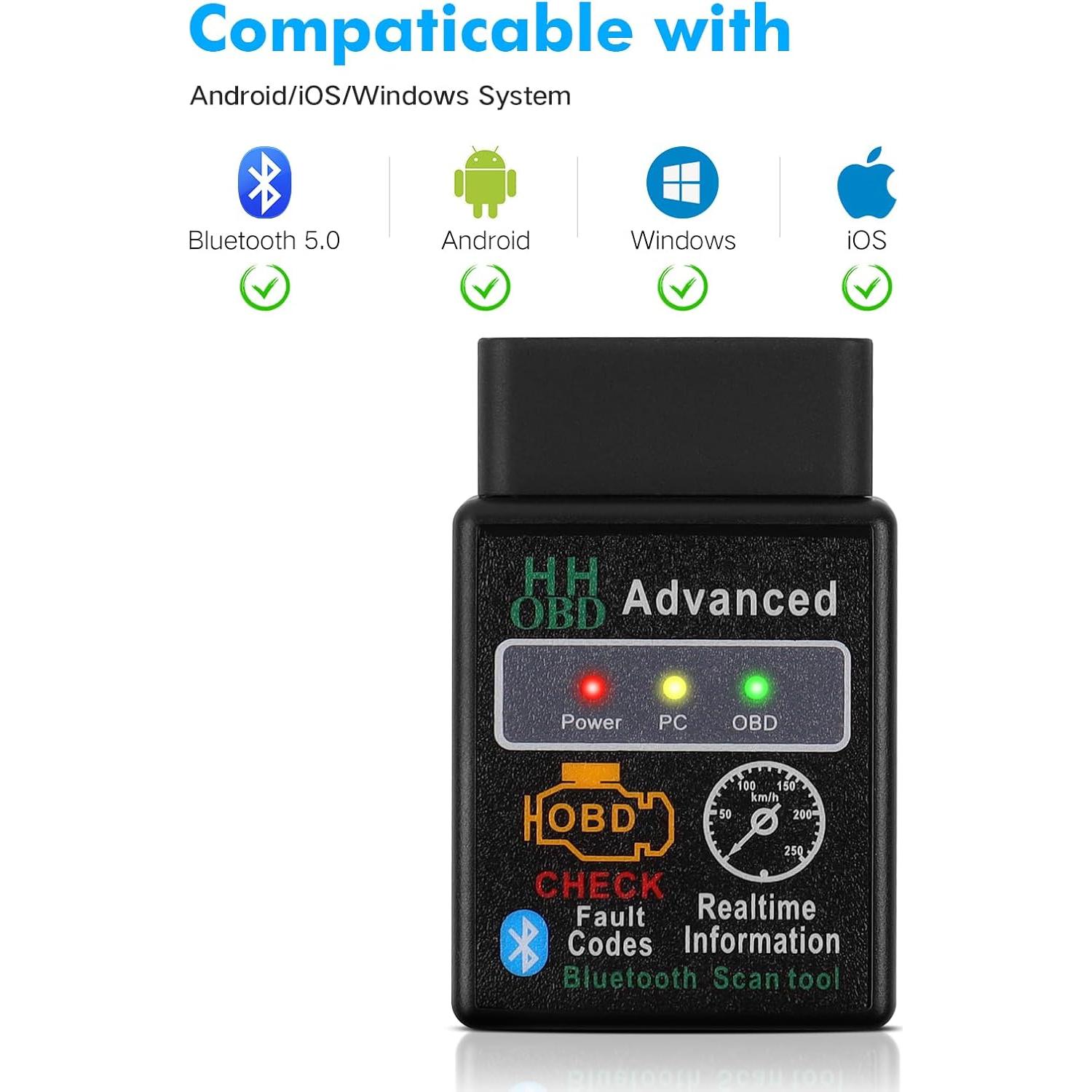 Lector de Códigos OBD2 Bluetooth ViaBecs, Escáner Inalámbrico