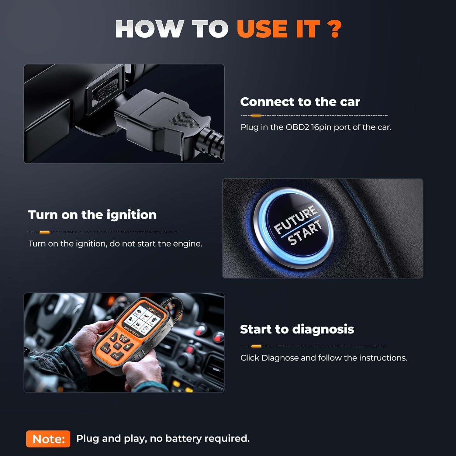 Escáner OBD2 AUTOPHIX OM126P para Diagnóstico Automotriz