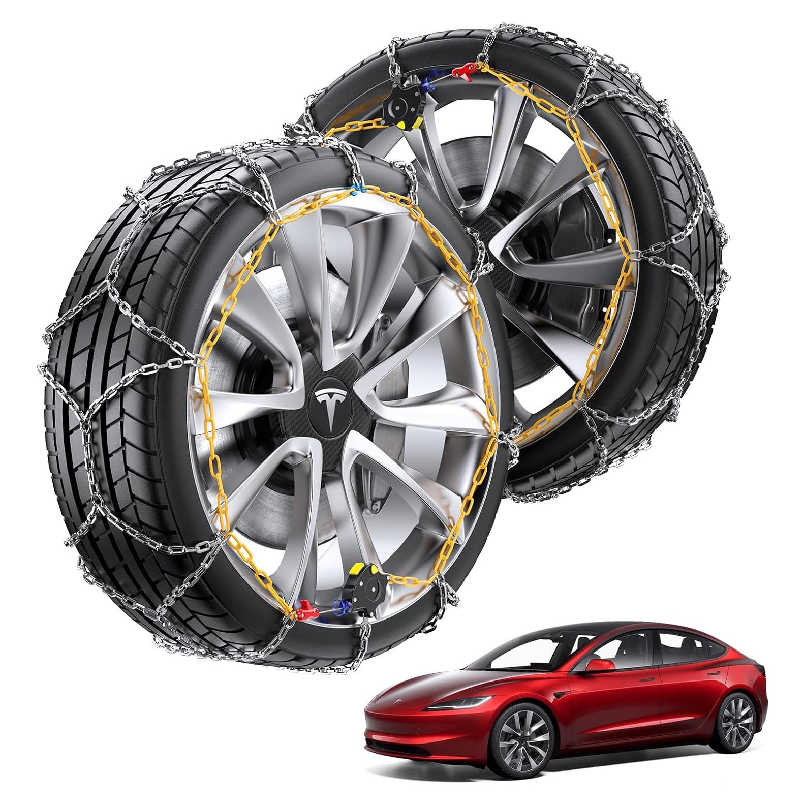 Cadenas de Nieve Alllake para Tesla Model Y - Juego de 2