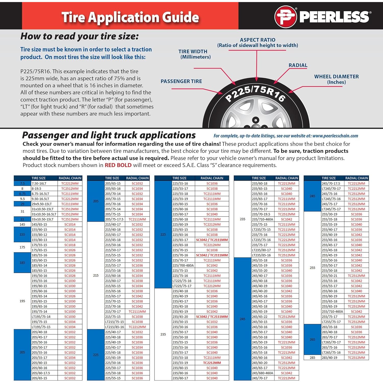 Cadena de Tracción de Cable Radial SCC SC1042 - Juego de 2