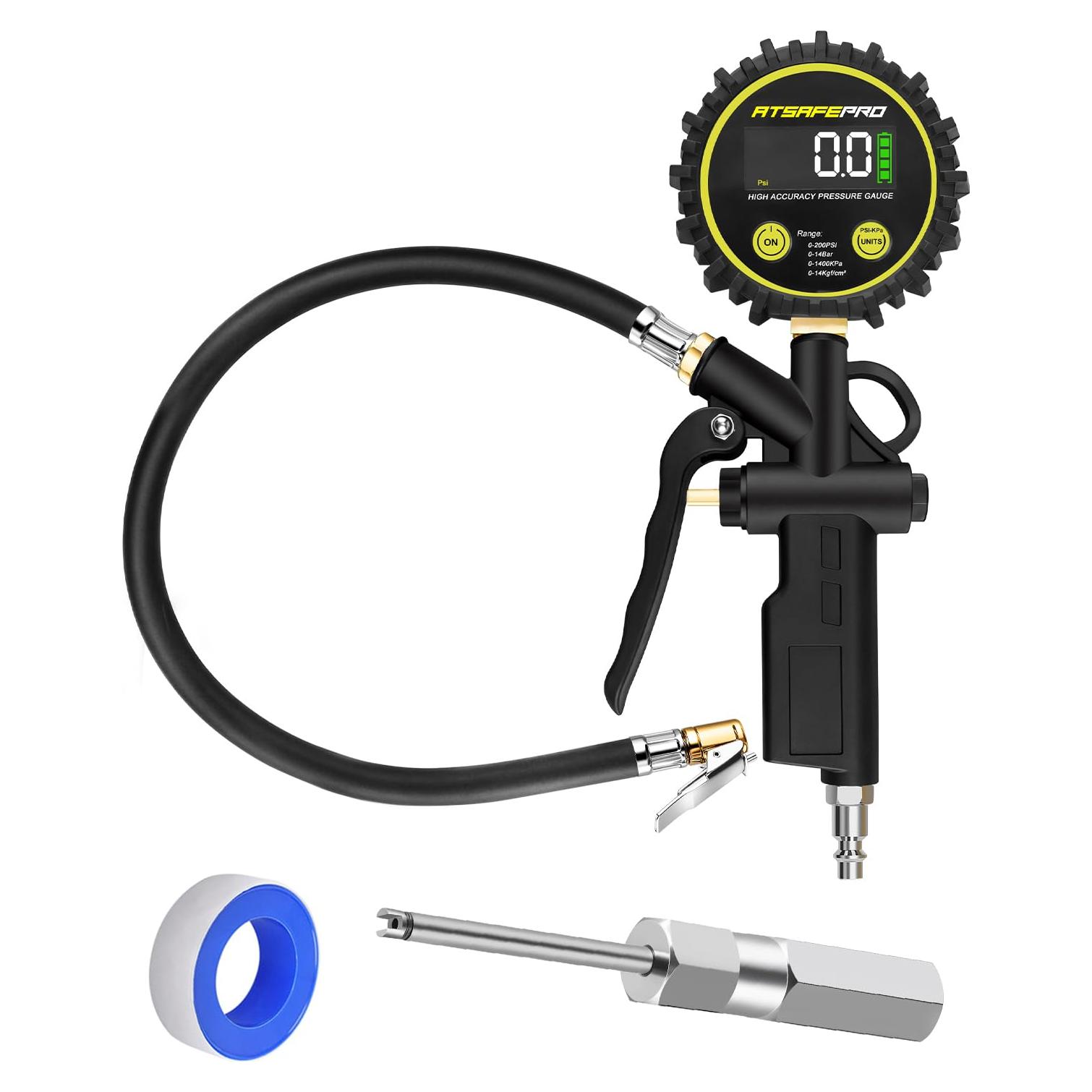 Medidor Digital de Presión de Neumáticos ATsafepro 0-200 PSI