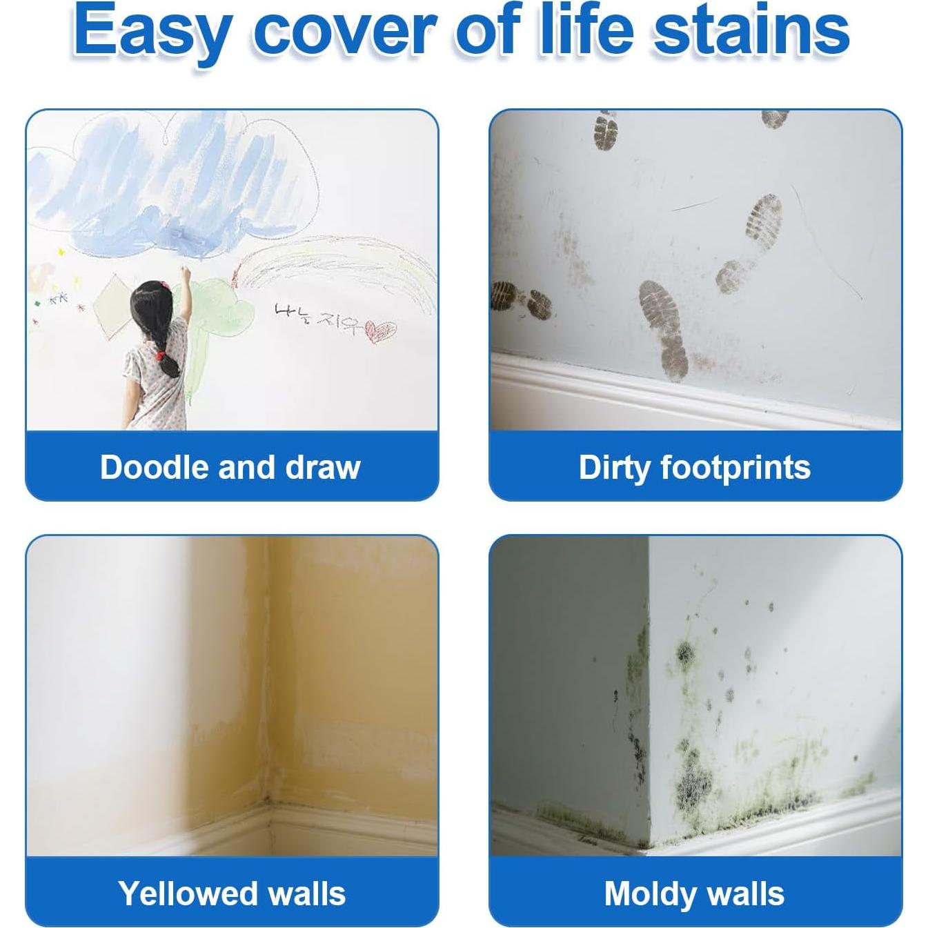 Pintura Blanca Mate Anirun 6.35 Oz Kit Reparación Yeso