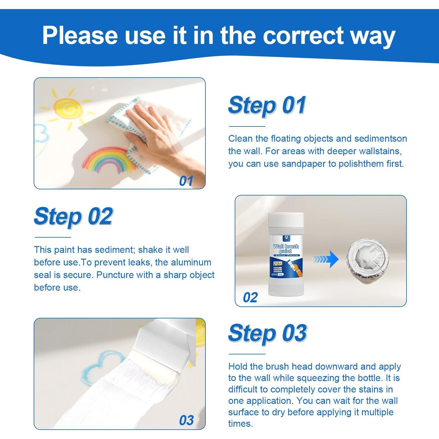 Pintura Blanca Mate Anirun 6.35 Oz Kit Reparación Yeso