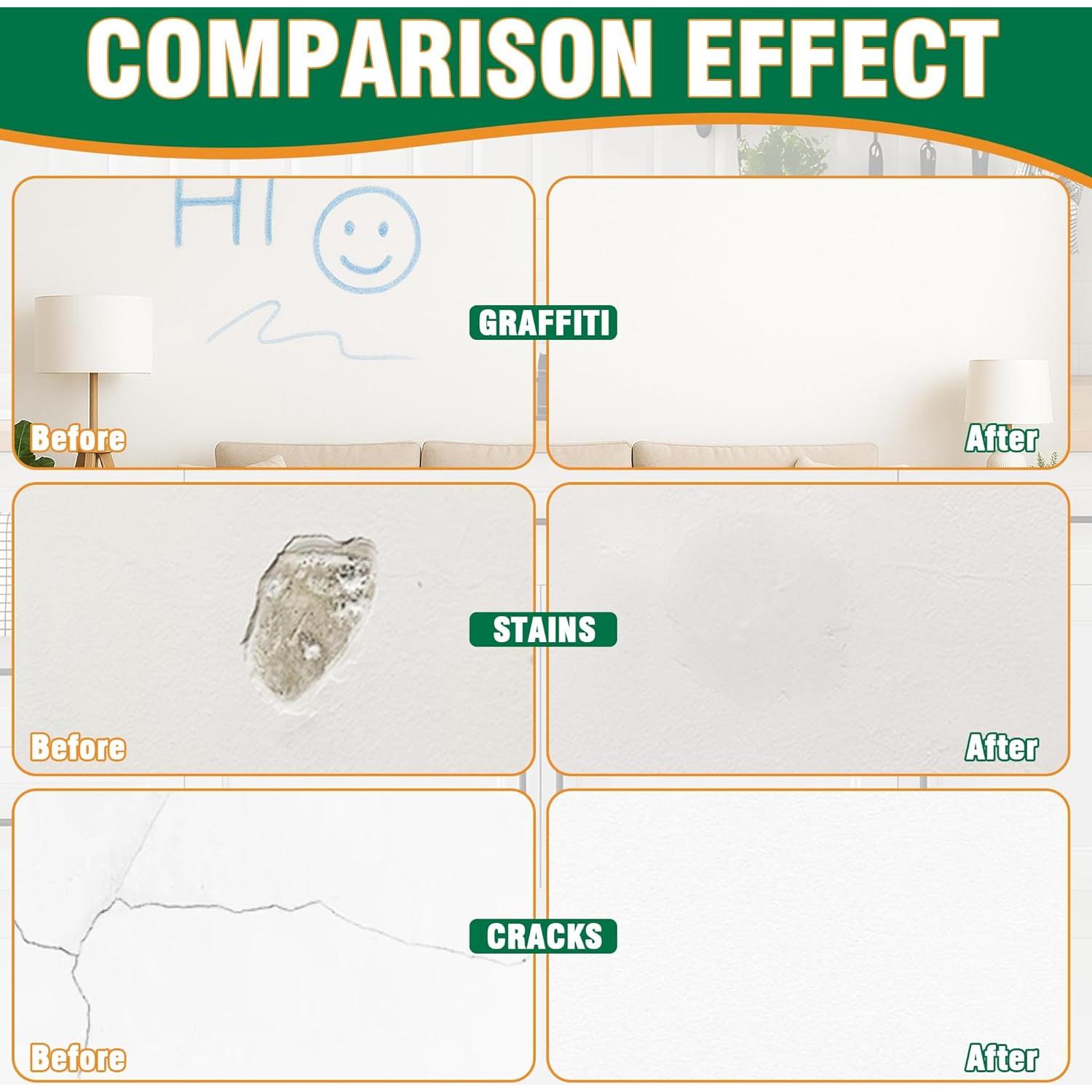 Pintura Blanca para Paredes 500g con Rodillo Integrado Clennaner