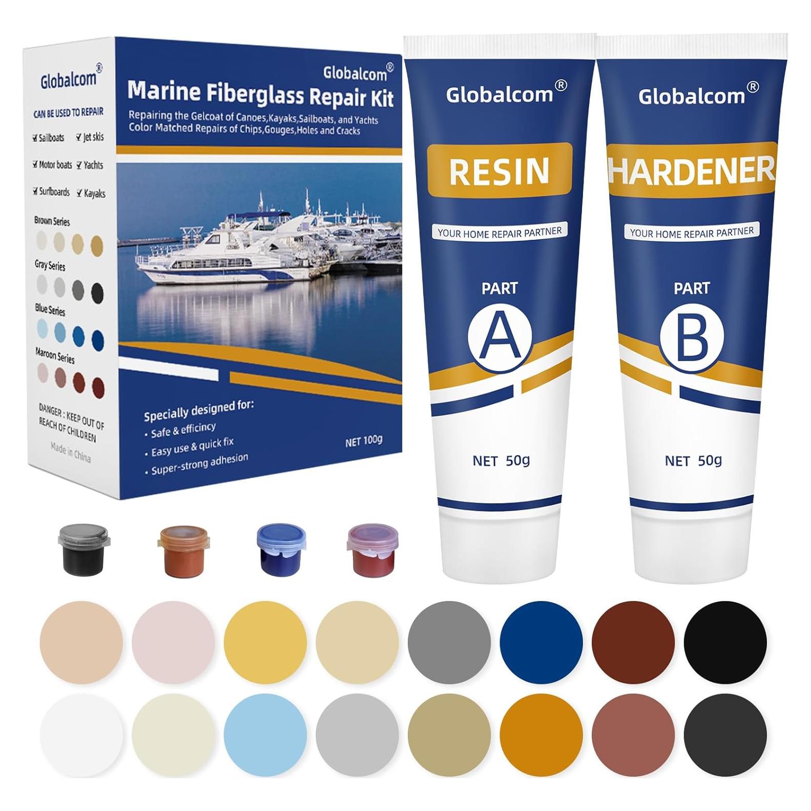 Kit de Reparación de Fibra de Vidrio Globalcom 0.19kg