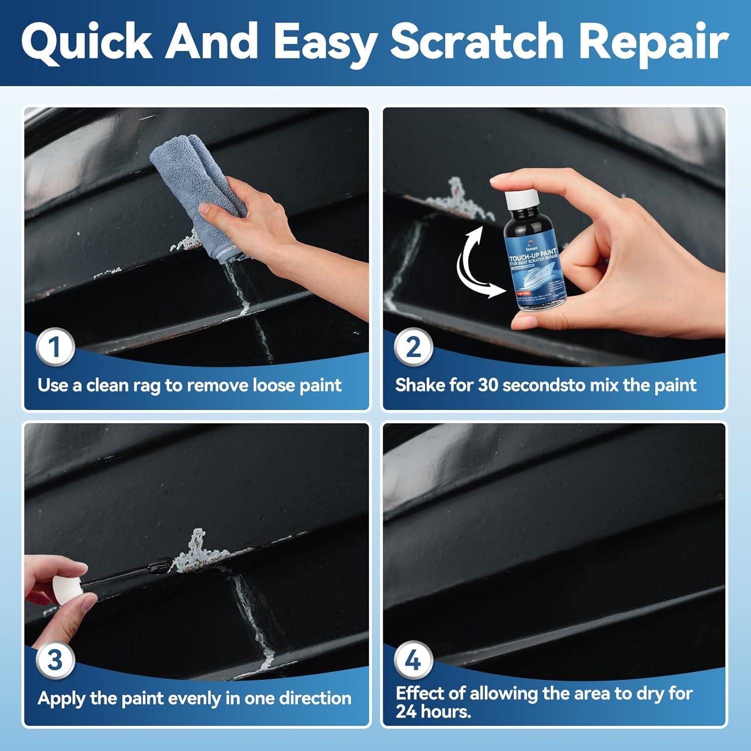 Bolígrafo de Retoque SENVEN 44ml Negro Alto Brillo para Barcos