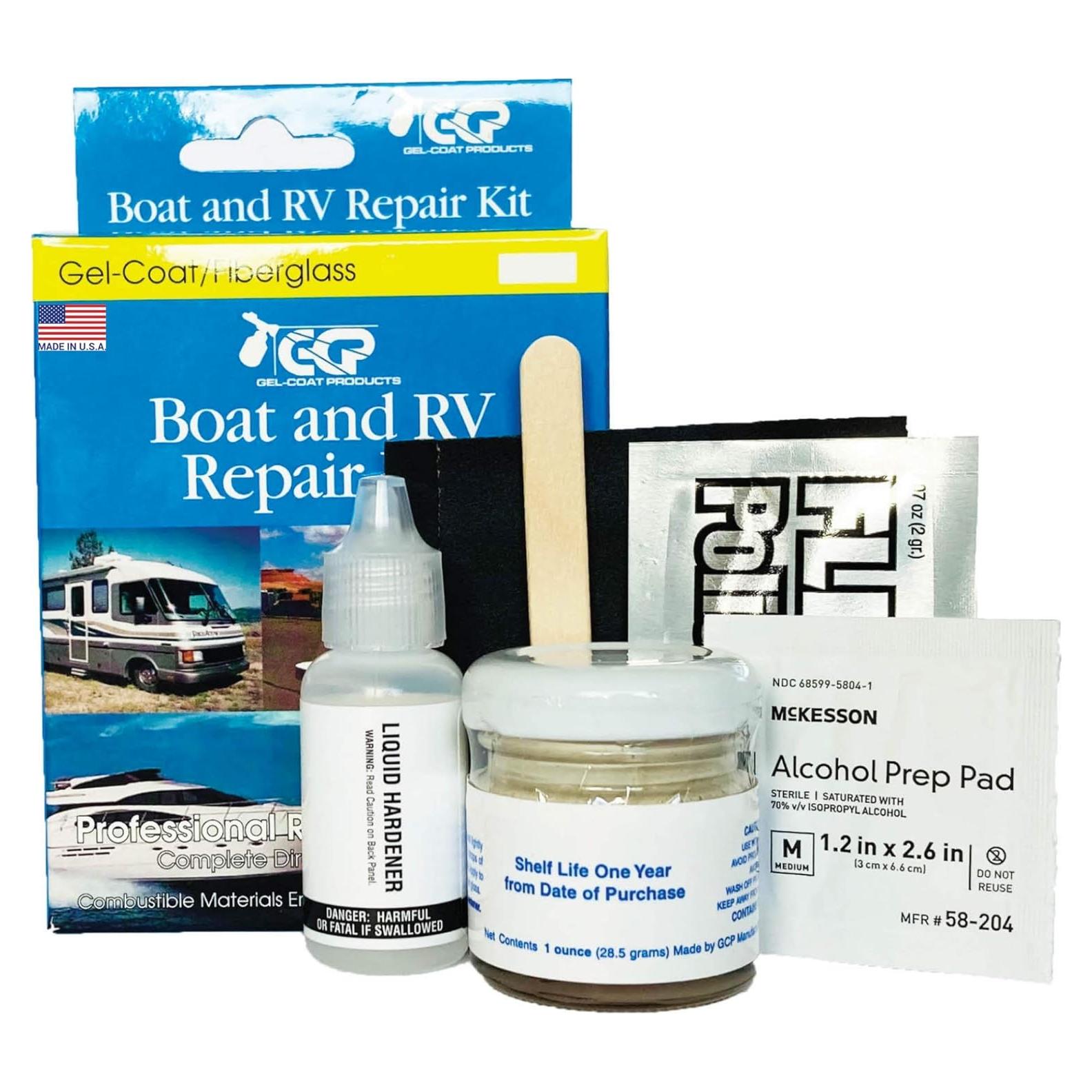 Kit de Reparación Gelcoat Products para Barcos y RV - Blanco