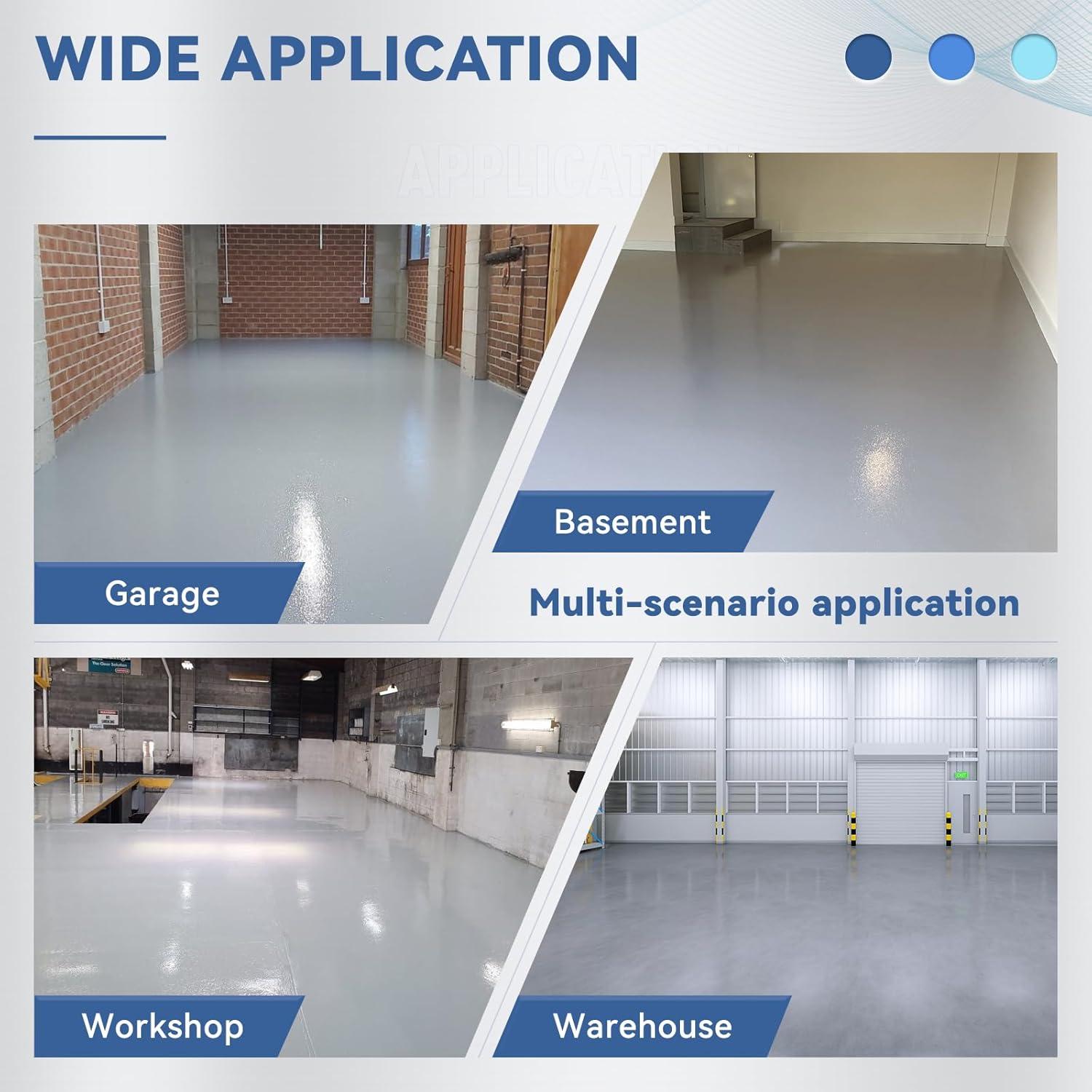 Kit de Pintura Epóxica para Suelos de Garaje DWIL 2.5L Gris Claro