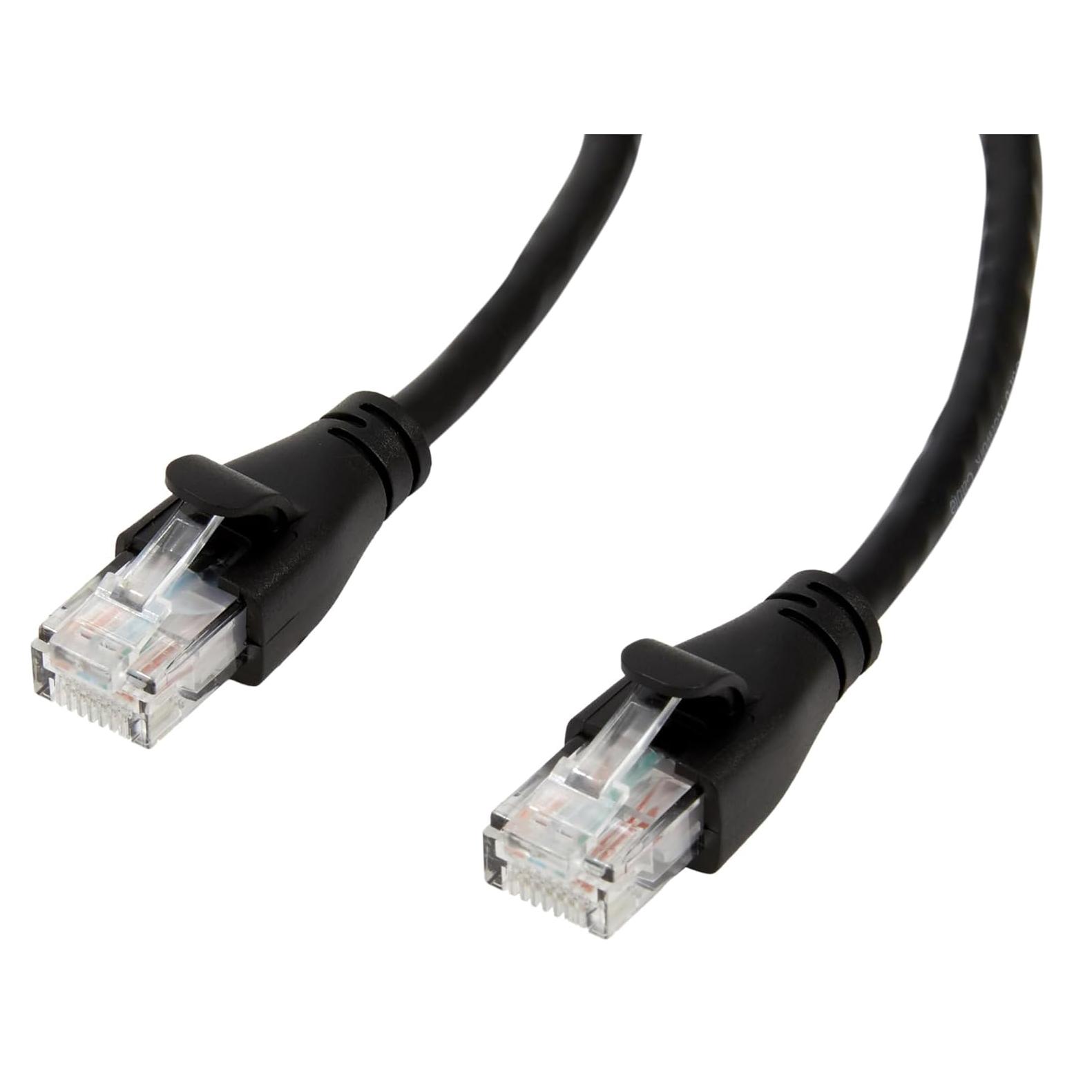 Cable Ethernet RJ45 Cat 6 Amazon Basics 0.9m 1Gbps Negro