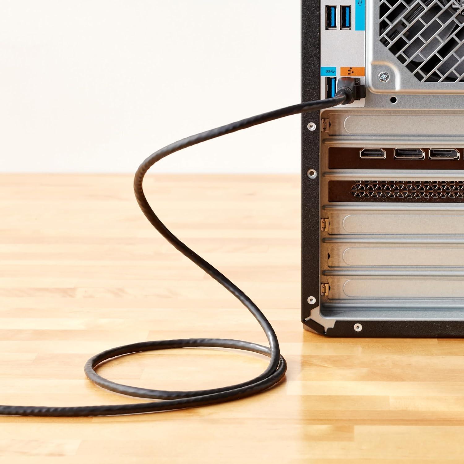 Cable Ethernet RJ45 Cat 6 Amazon Basics 0.9m 1Gbps Negro