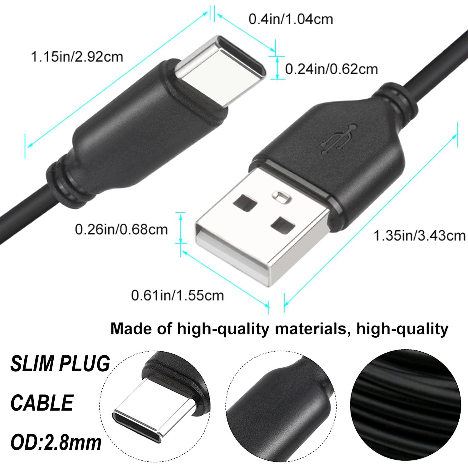 Cable USB C a USB A YOTETION 4.57m Slim USB 2.0 Transferencia 480Mbps