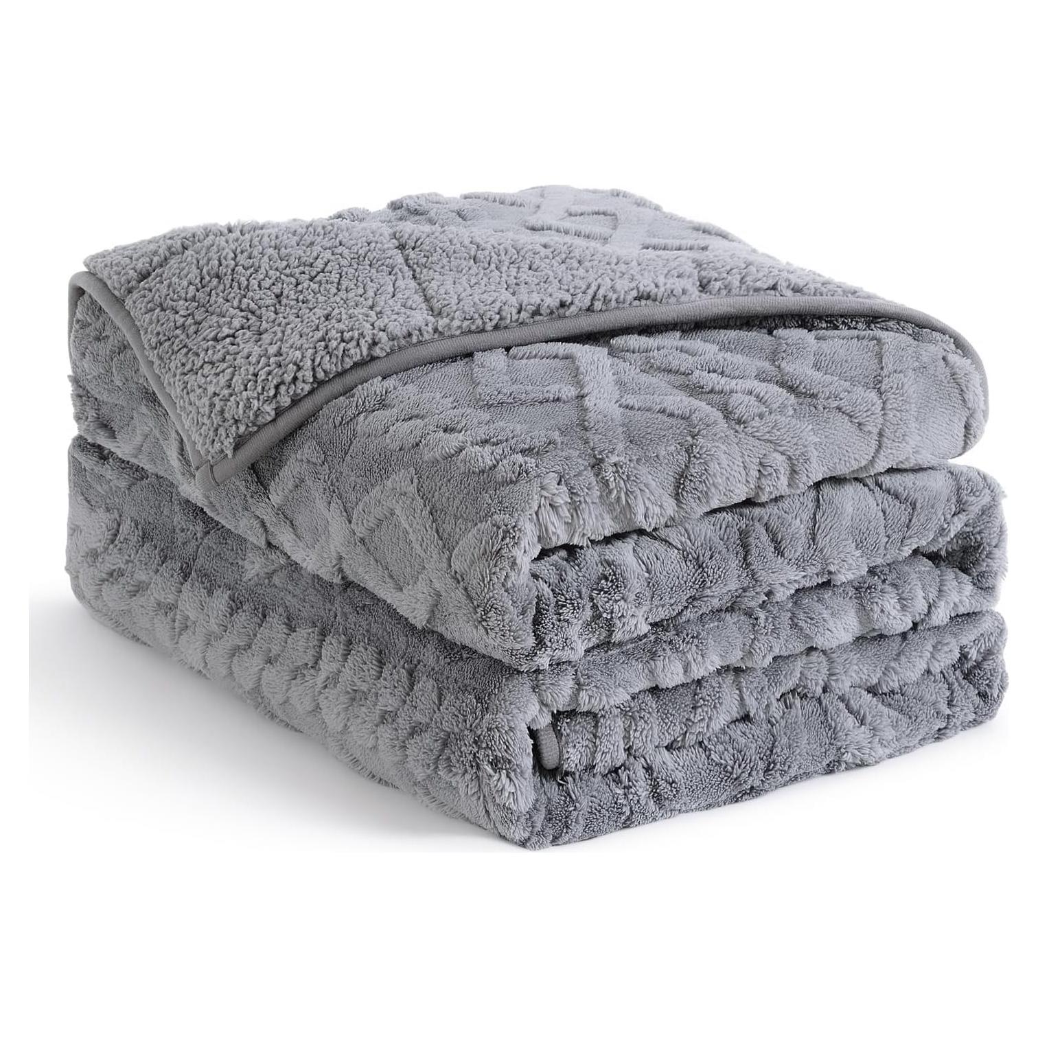 Manta con peso Topblan 6.8 kg 122x183 cm Sherpa Gris