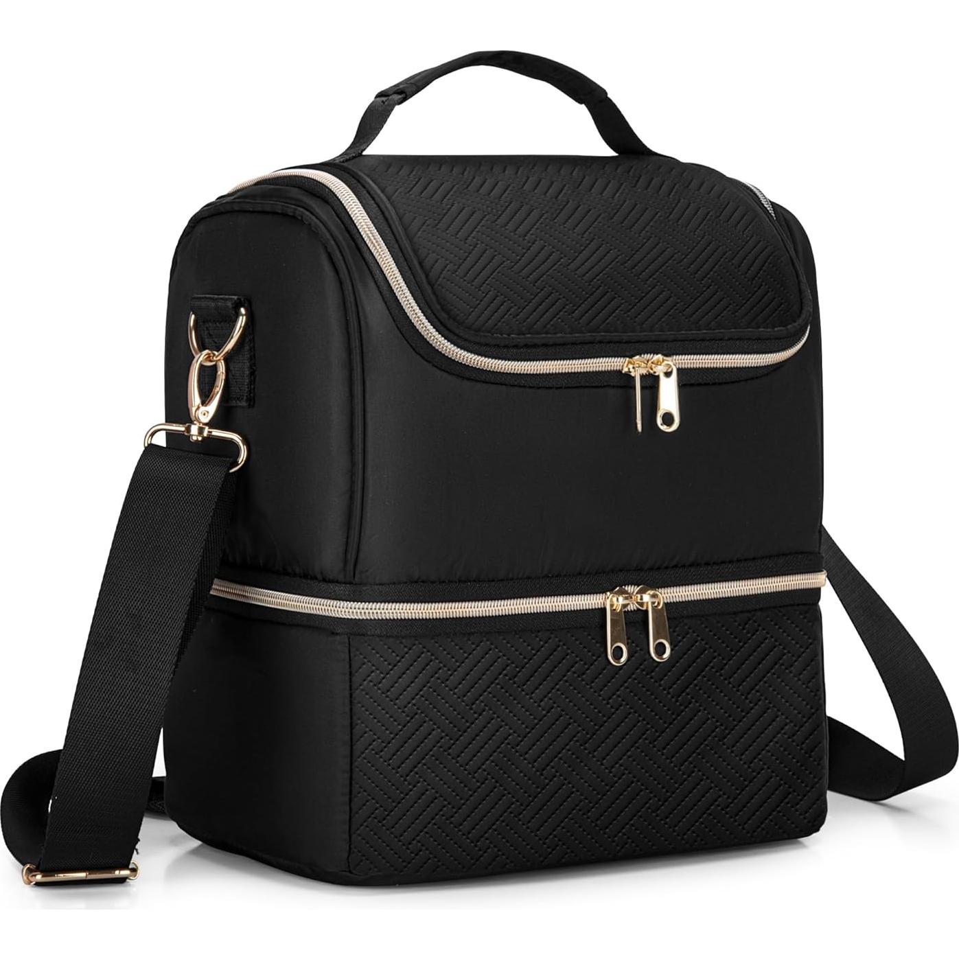 Bolsa de Extractor de Leche Fasrom Negra con Compartimento Enfriador