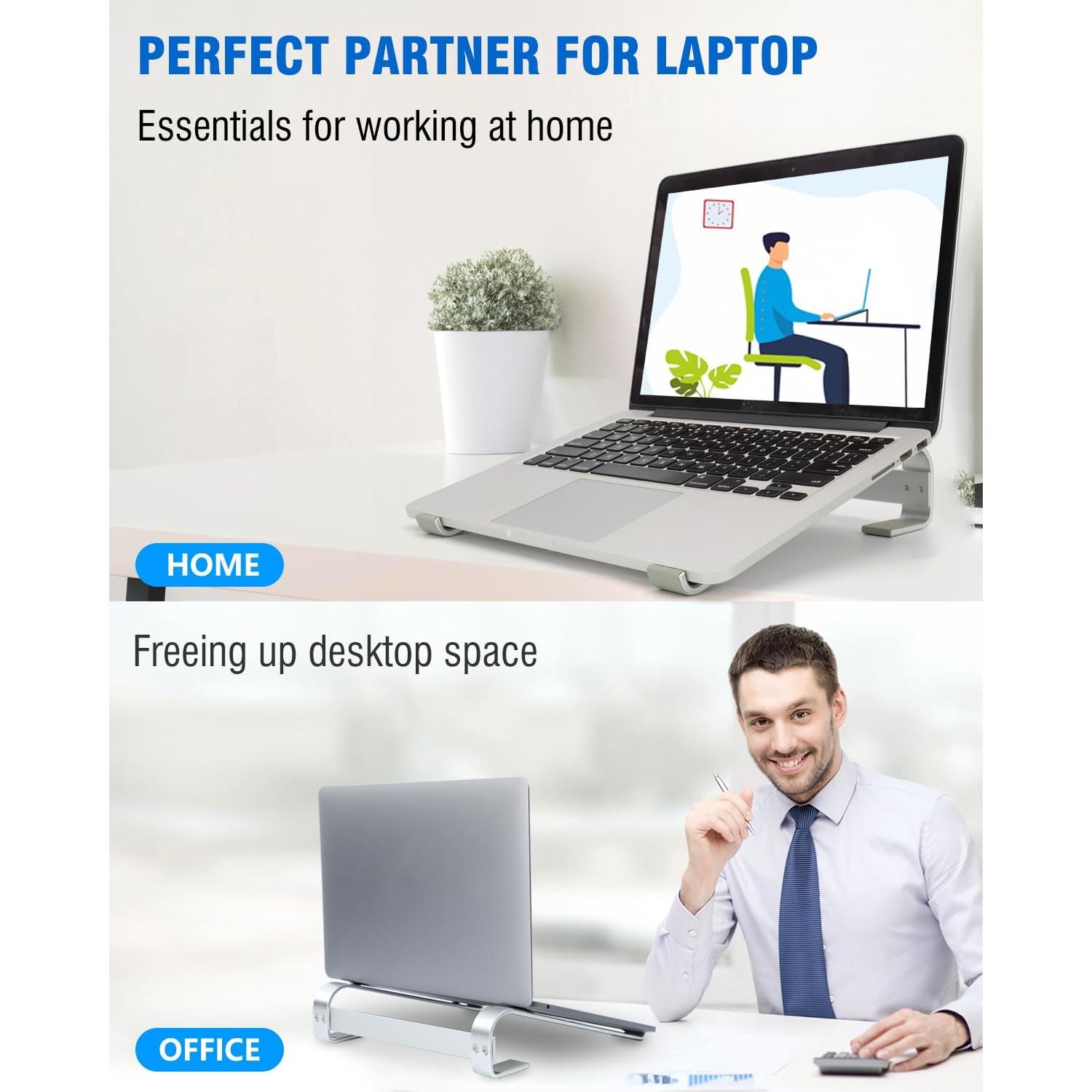 Soporte para Laptop KYQEE Ergonómico 11-17.3" Plata