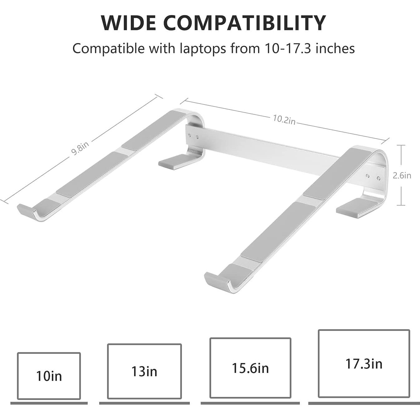Soporte para Laptop KYQEE Ergonómico 11-17.3" Plata