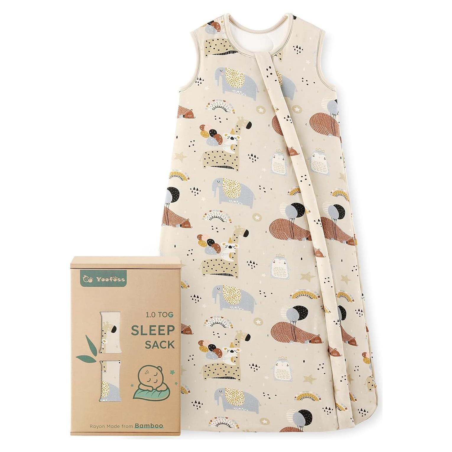 Saco de dormir para bebés Yoofoss 0-6 meses 1.0 Tog rayón de bambú