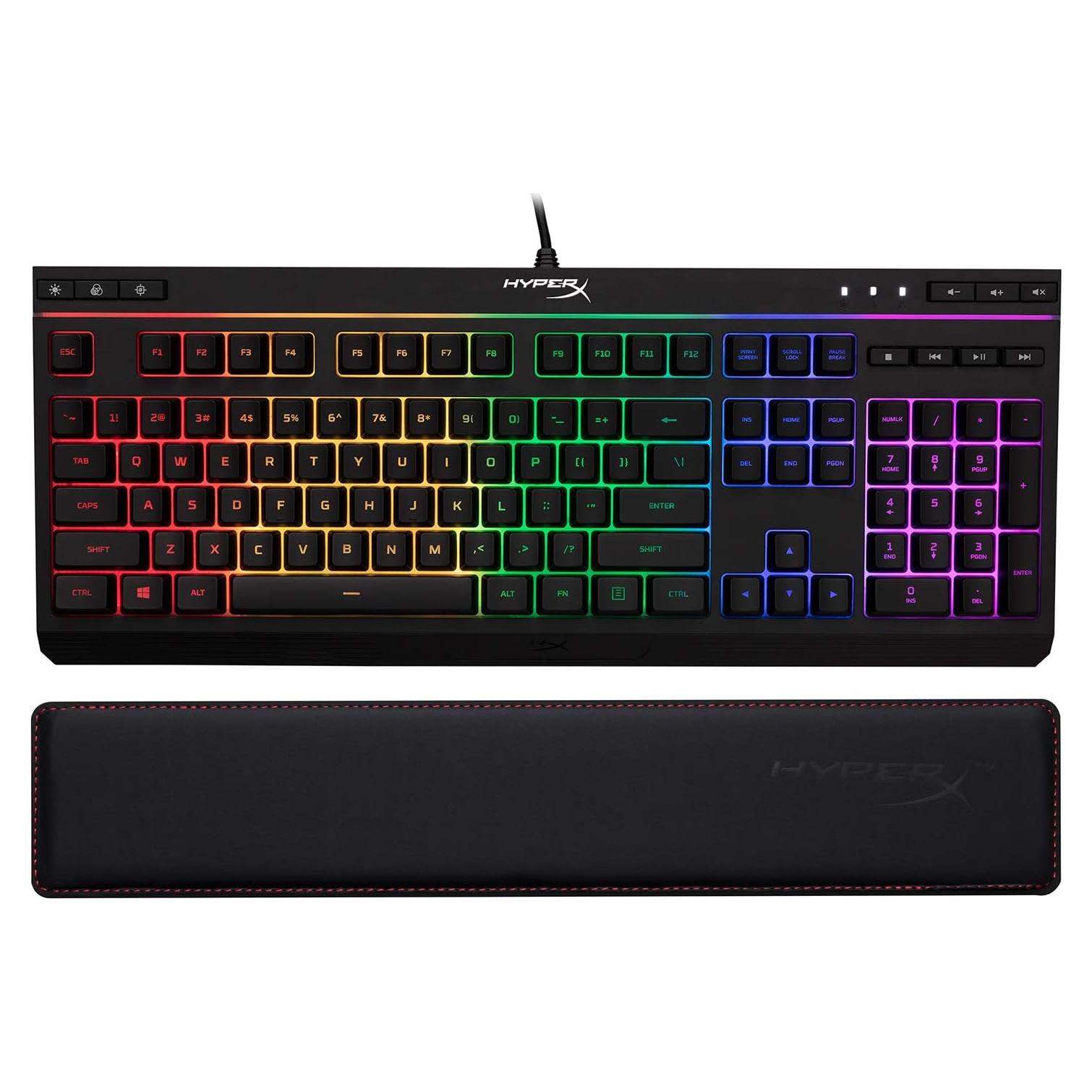Teclado HyperX Alloy Core RGB + Reposamuñecas Gel Negro