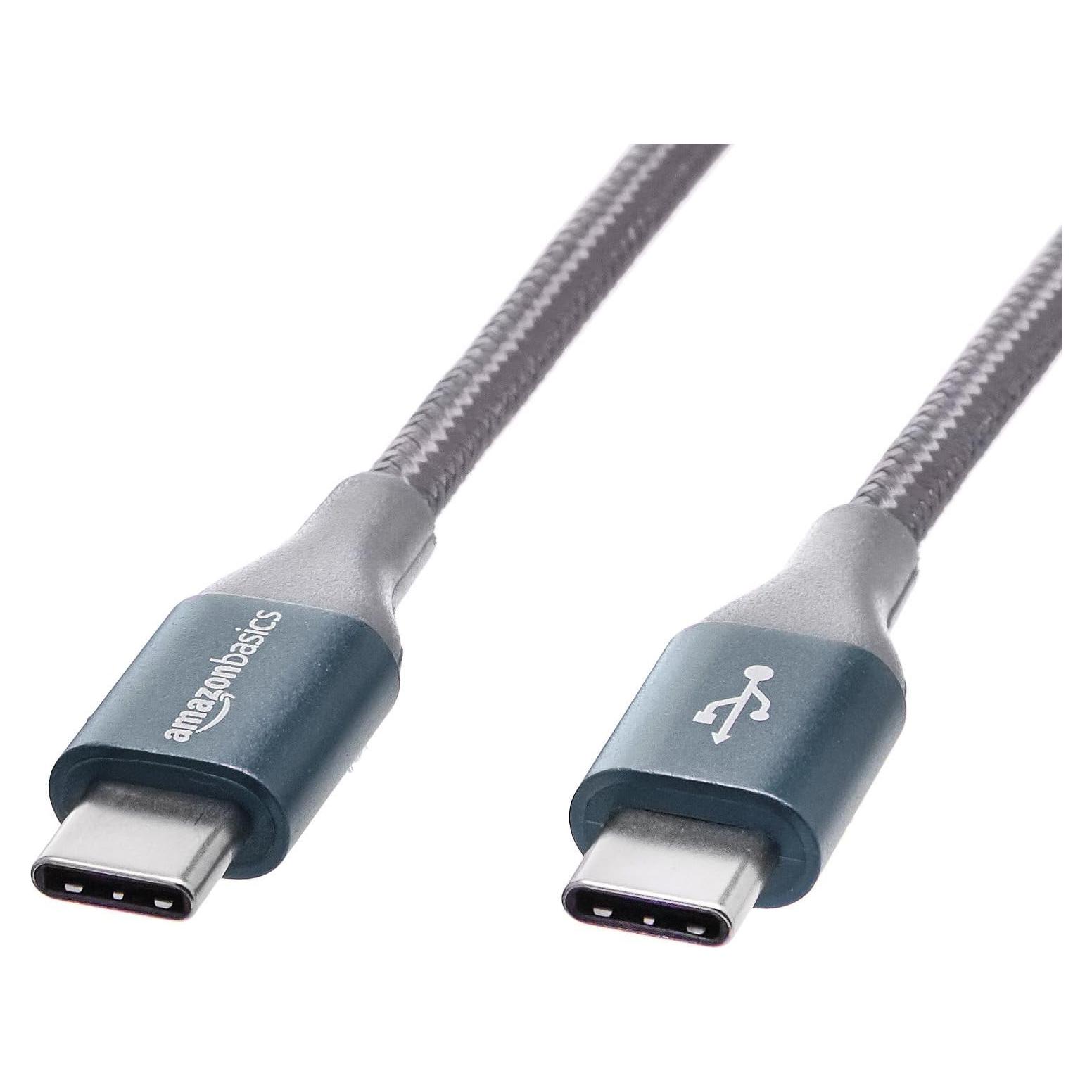 Cable de carga rápida USB-C 2.0 Amazon Basics 3.05m gris
