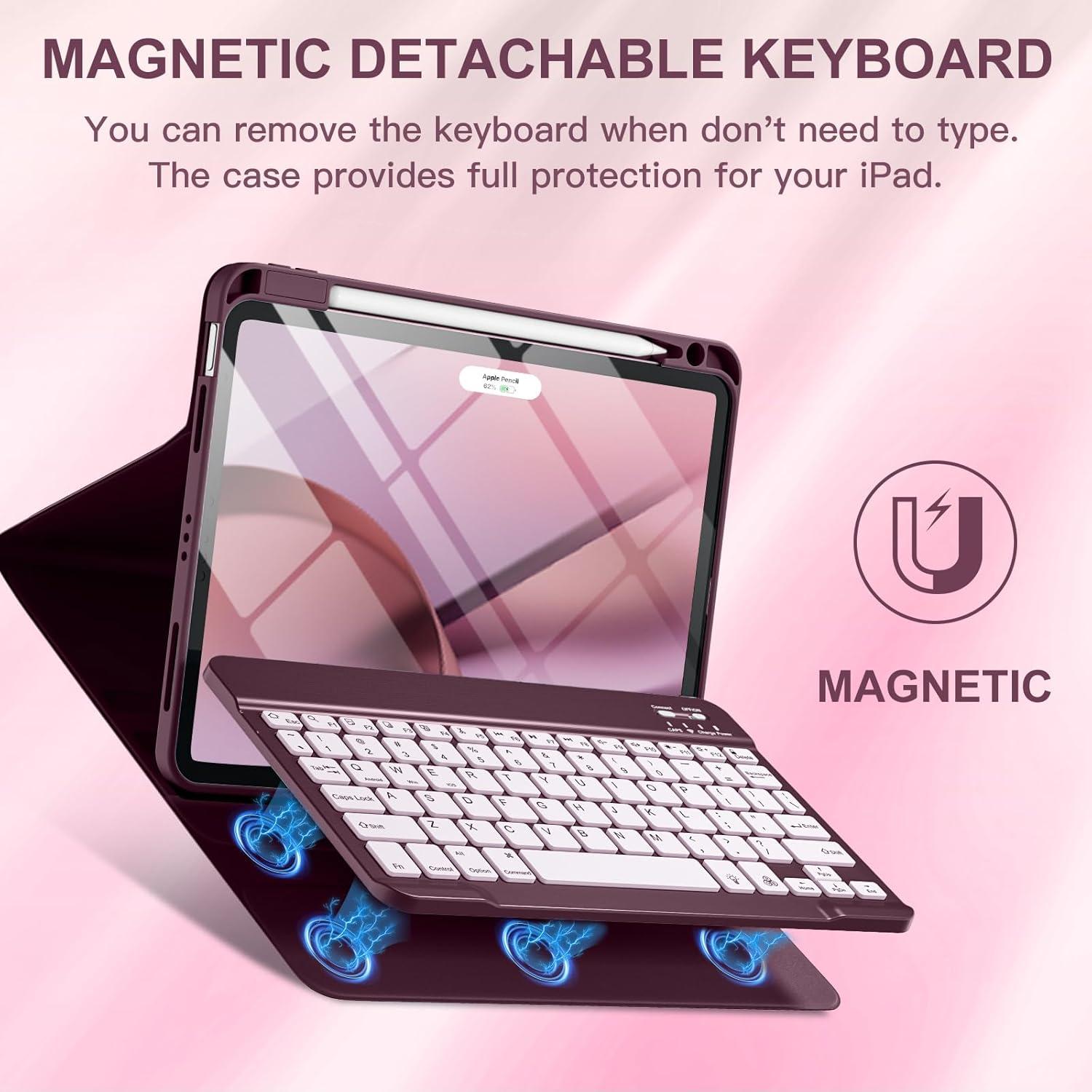 Funda con Teclado para iPad Air 11" Harvopu Mulberry