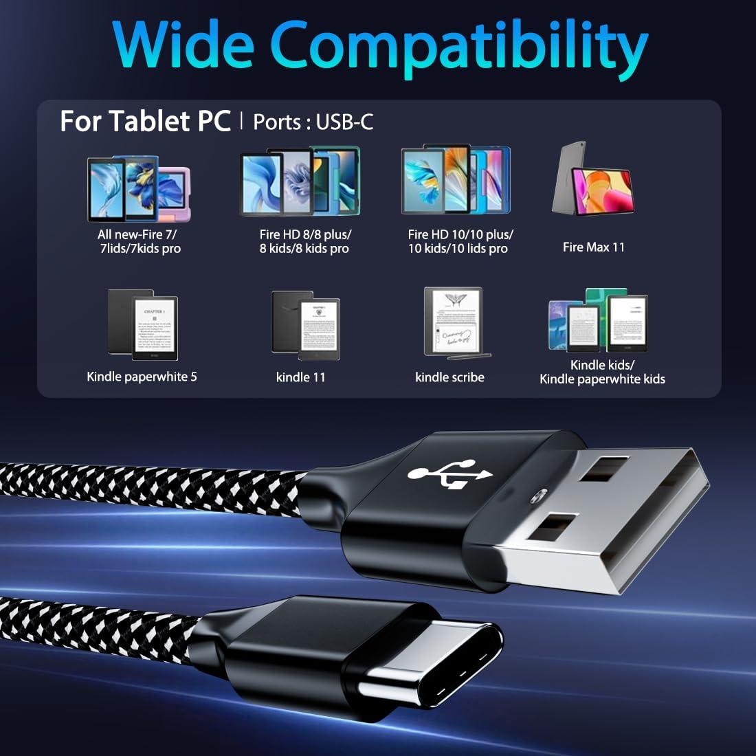 Cable USB C SCOVEE 3FT para Kindle y Tablets Fire 2023