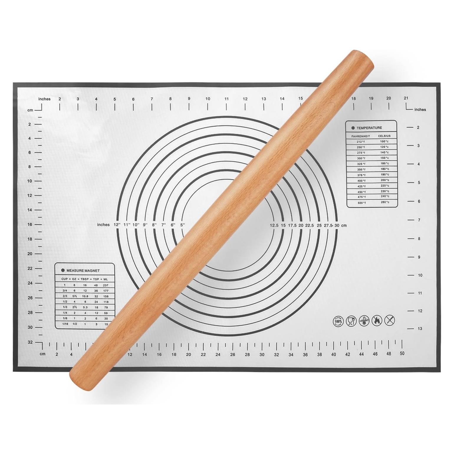 Rodillo Francés de Madera QUELLANCE 40 cm con Alfombrilla